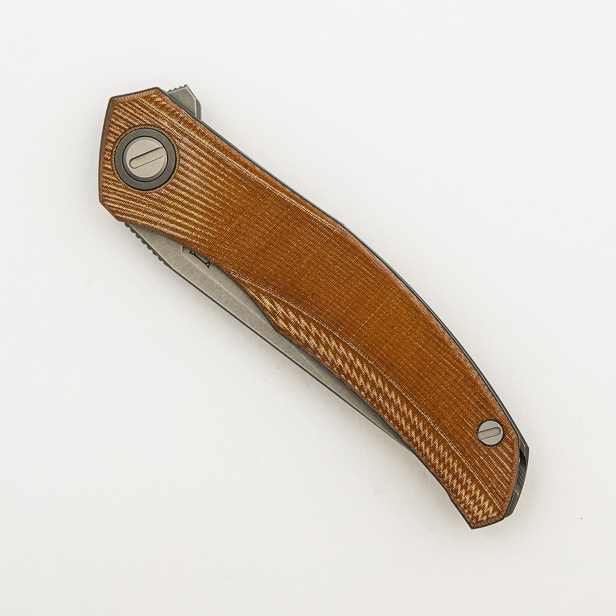 Ursus Q95 - Light Brown Micarta Handle - Elmax Blade - MRBS