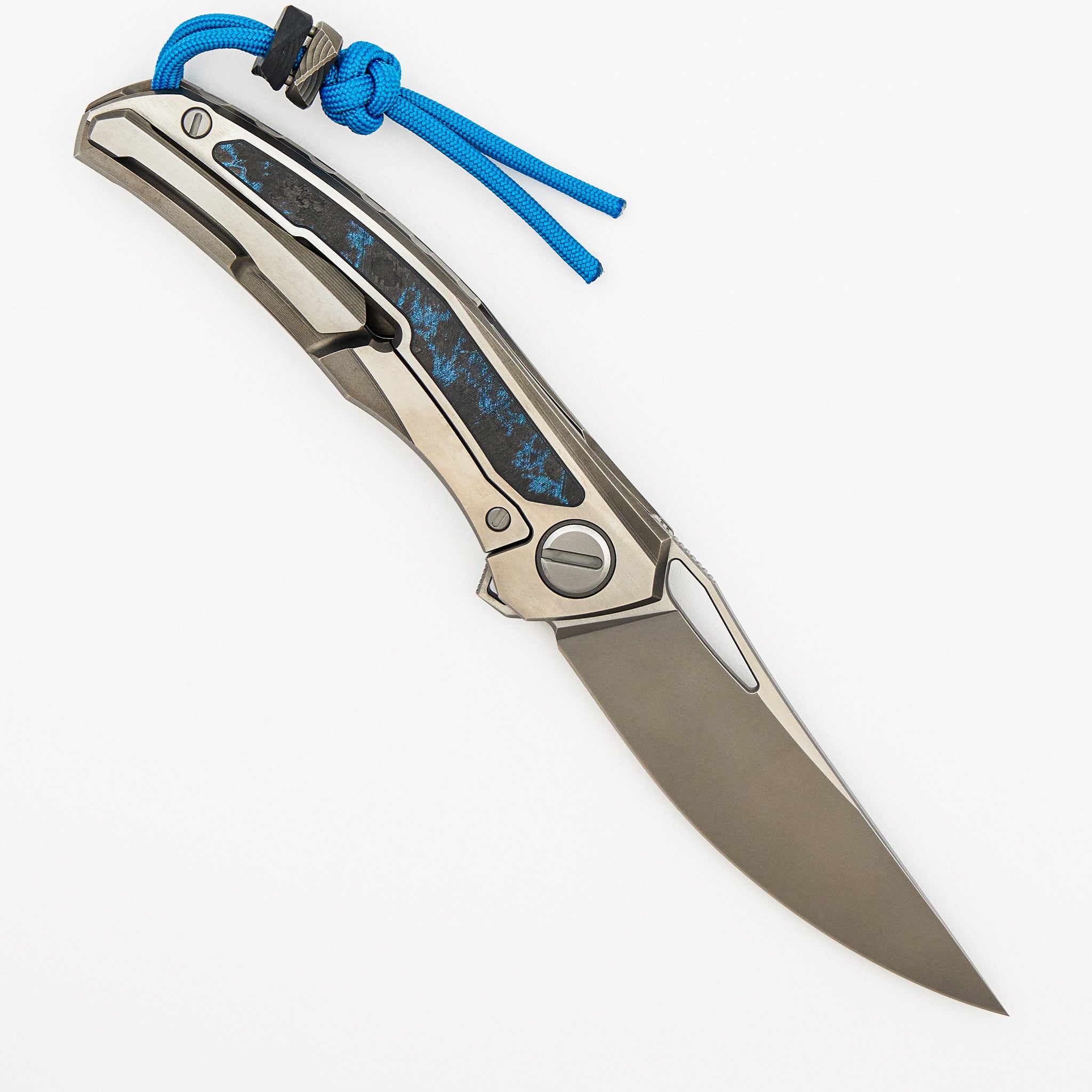 Quantum BLKM - Titanium/Ocean Blue CarboTi Handle - S90V Blade - SRRBS