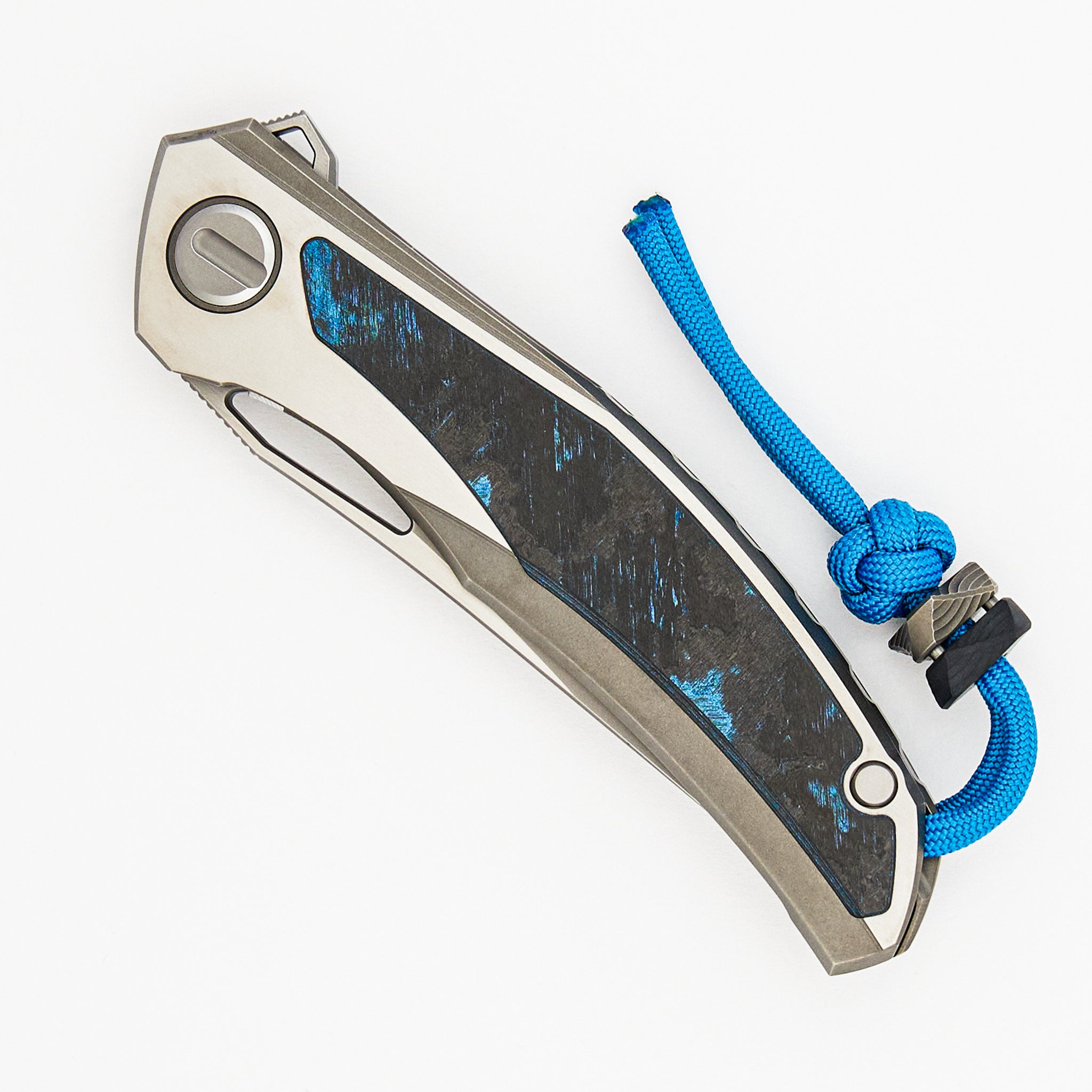 Quantum BLKM - Titanium/Ocean Blue CarboTi Handle - S90V Blade - SRRBS