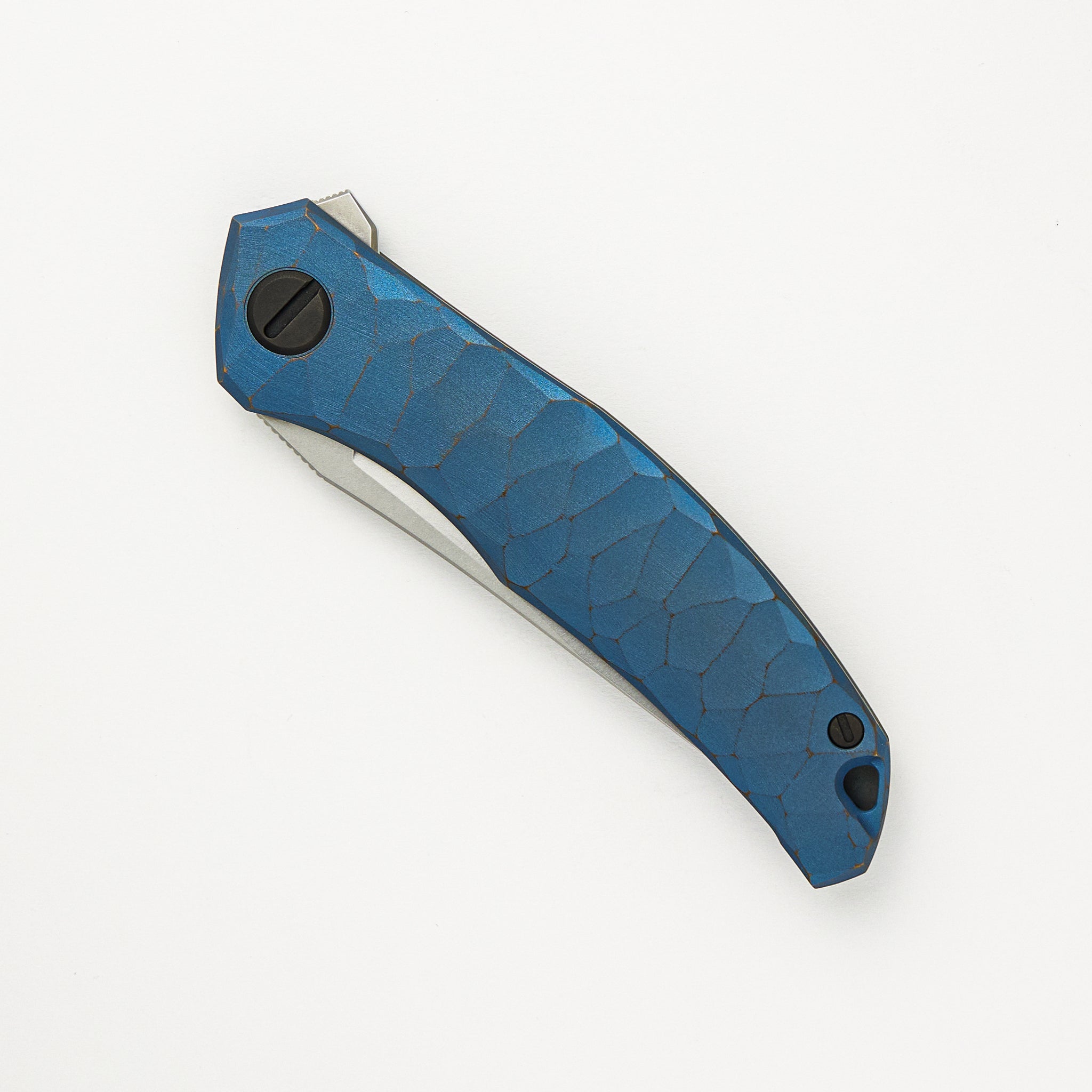 Shirogorov Knives / Rip Knives Quantum “Blue Machine” – Cromax PM Blade – MRBS - Completed