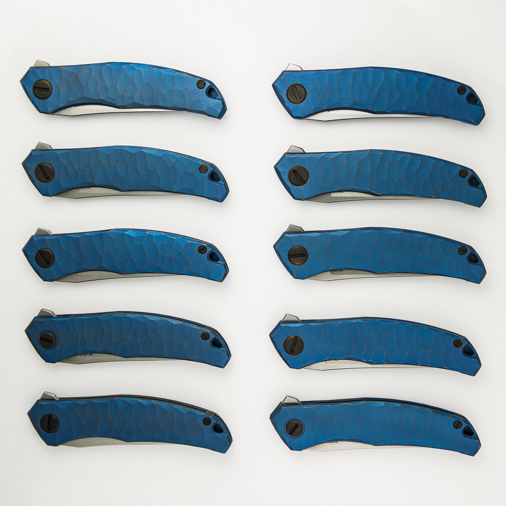Shirogorov Knives / Rip Knives Quantum “Blue Machine” – Cromax PM Blade – MRBS - Completed