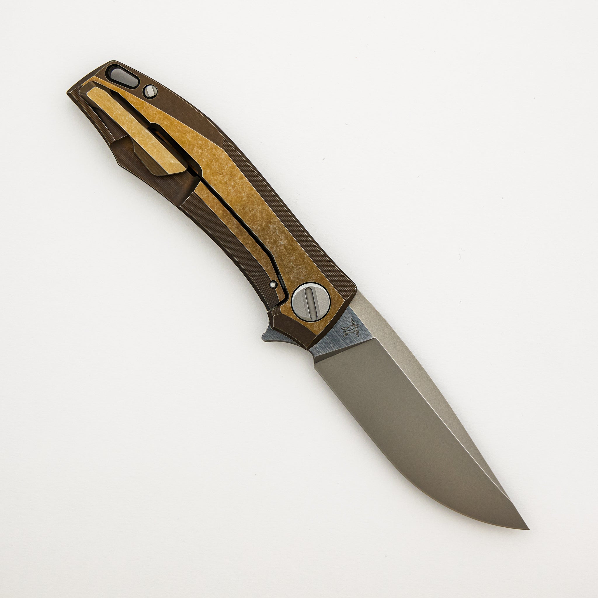 RKMP B - M398 Blade - Bronze Titanium Handle - SRRBS (Charles Marlowe Design)