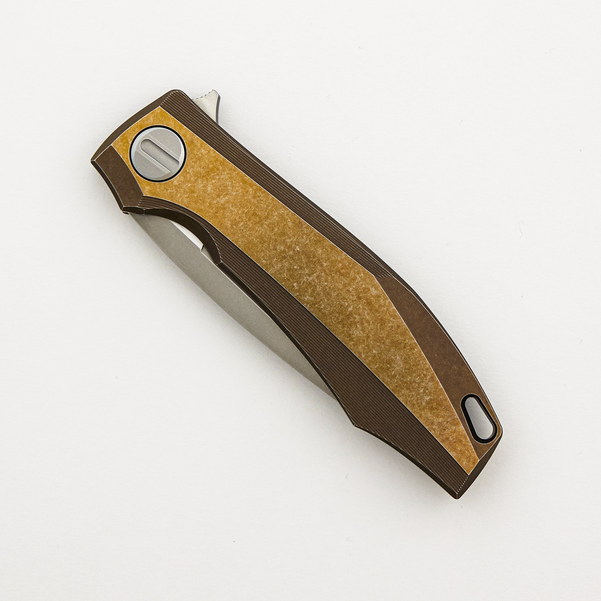 RKMP B - M398 Blade - Bronze Titanium Handle - SRRBS (Charles Marlowe Design)