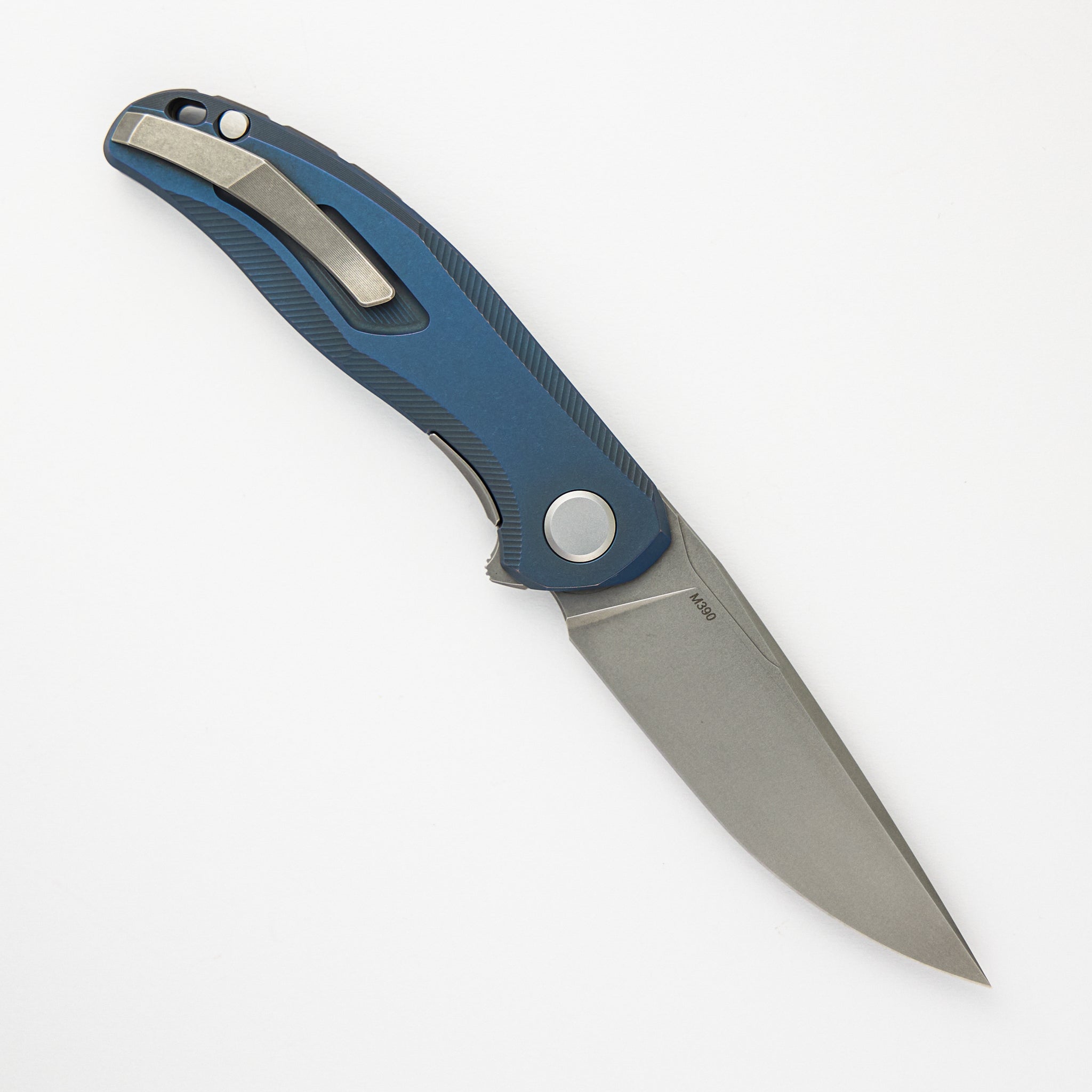 Shirogorov Stellar – Blue Titanium Handle – M390 Blade – MRBS