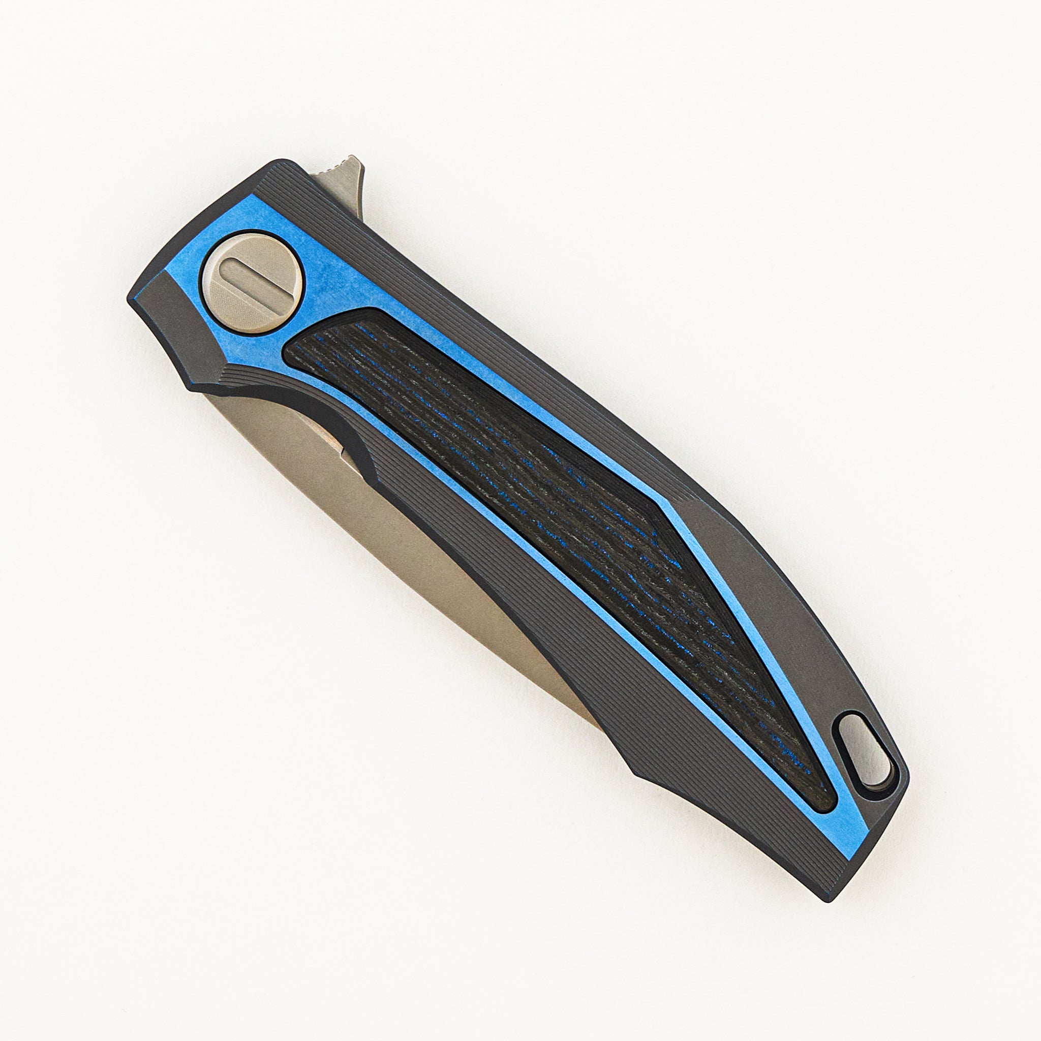 Stormy KMP (RKMP) - S90V Blade - Titanium/Wind & Rain CarboTi Handle - SRRBS (Charles Marlowe Design)