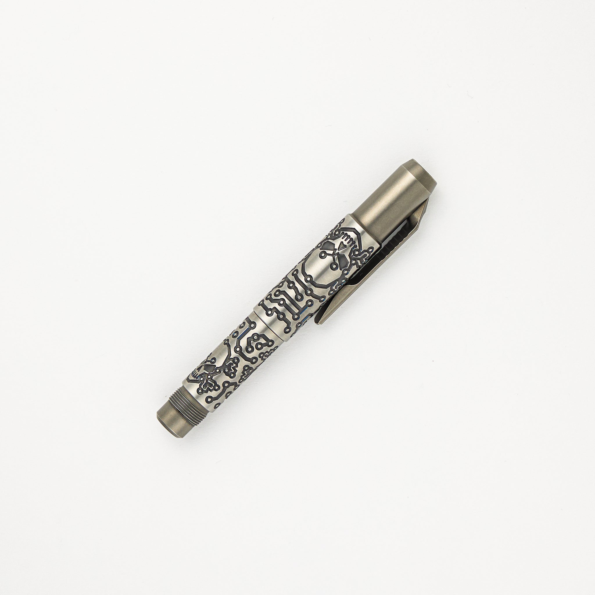Shirogorov Knives / Ti2 Design Titanium Tool Pen - "Tech Pirate" Engraved - Completed