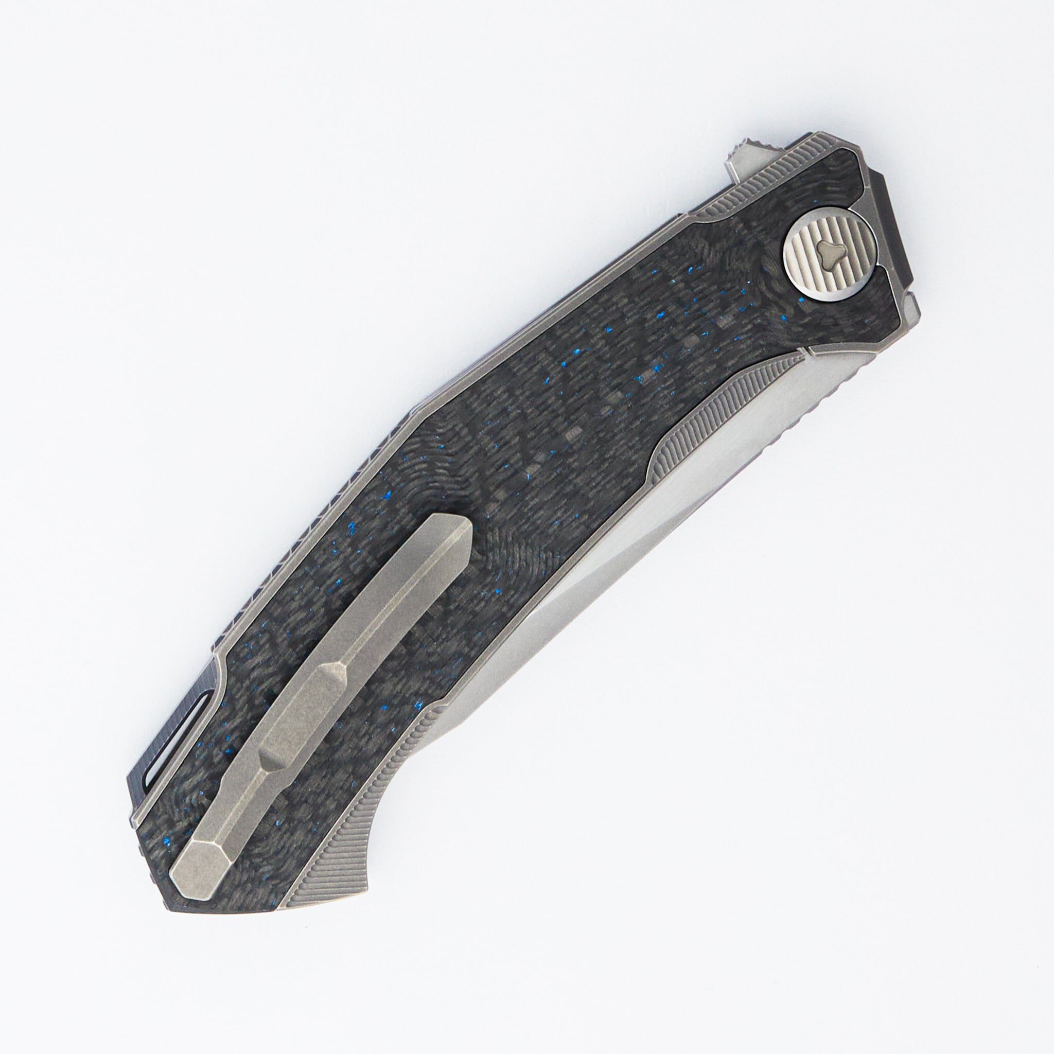 Pike - MagnaCut Blade - Titanium/Blue Carbon Fiber - MRBS (Dmitry Sinkevich Design)