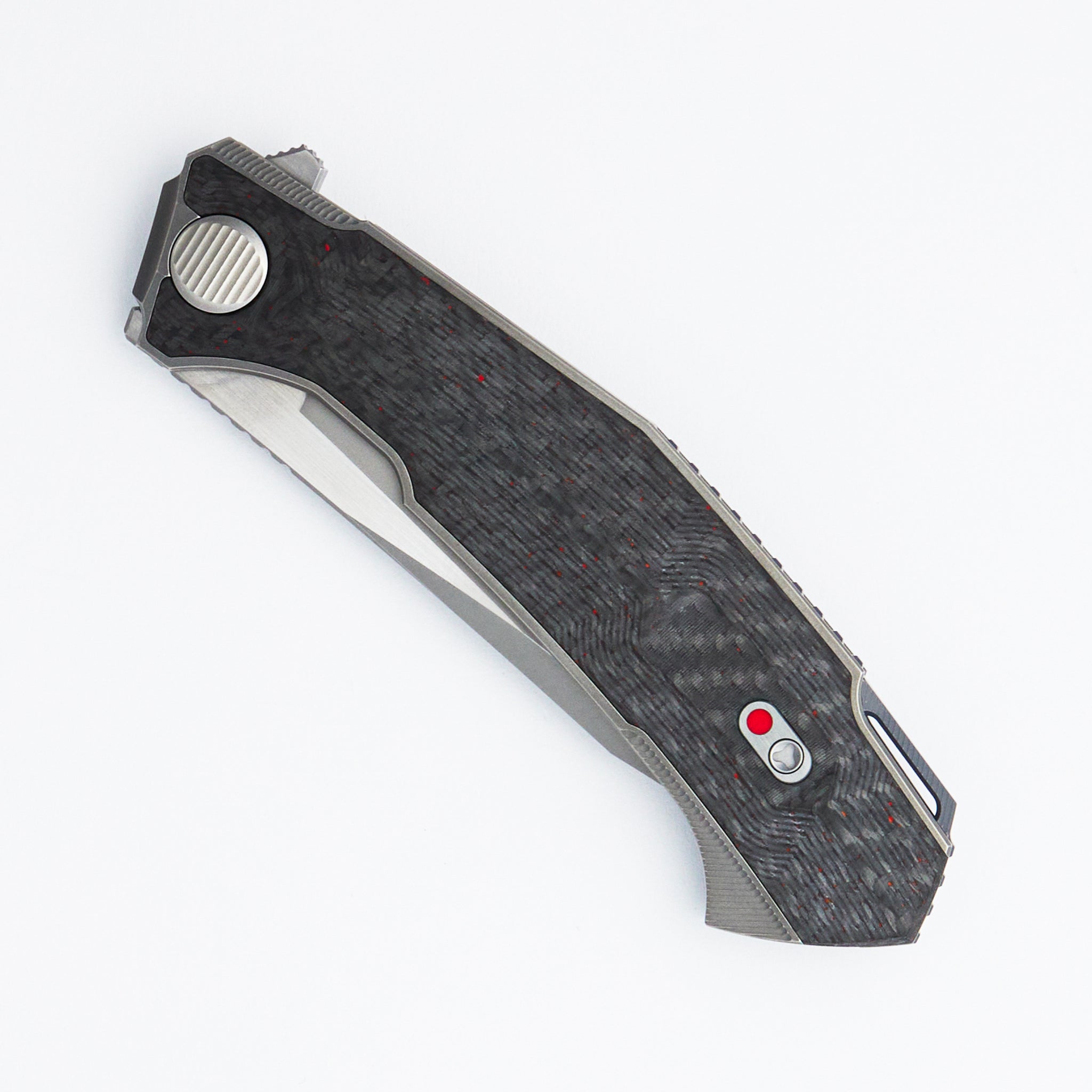 Pike - MagnaCut Blade - Titanium/Red Carbon Fiber - MRBS (Dmitry Sinkevich Design)