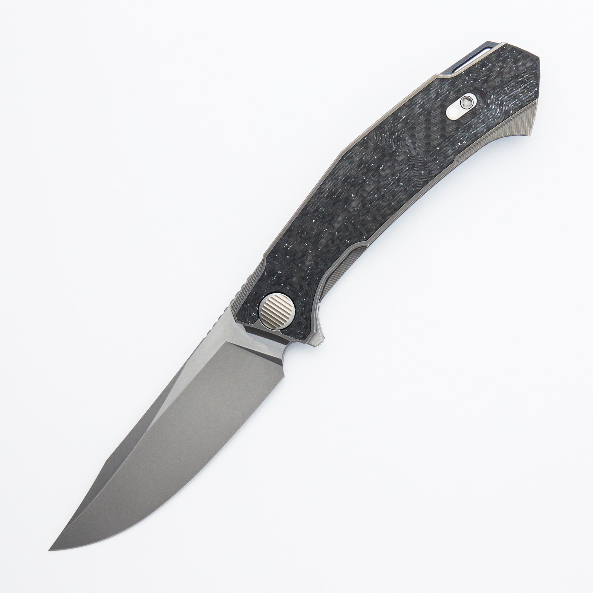 Pike - MagnaCut Blade - Titanium/White Carbon Fiber - MRBS (Dmitry Sinkevich Design)