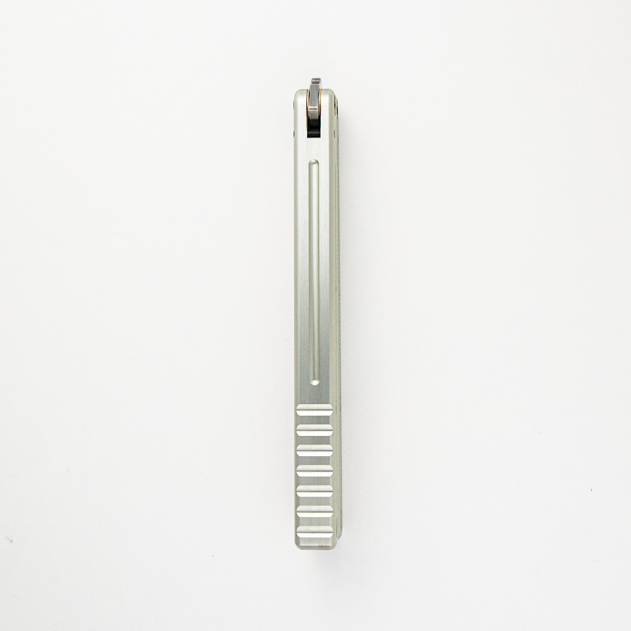 Krake Raken - Satin Bowie Blade - Silver Aluminum Handle - V3