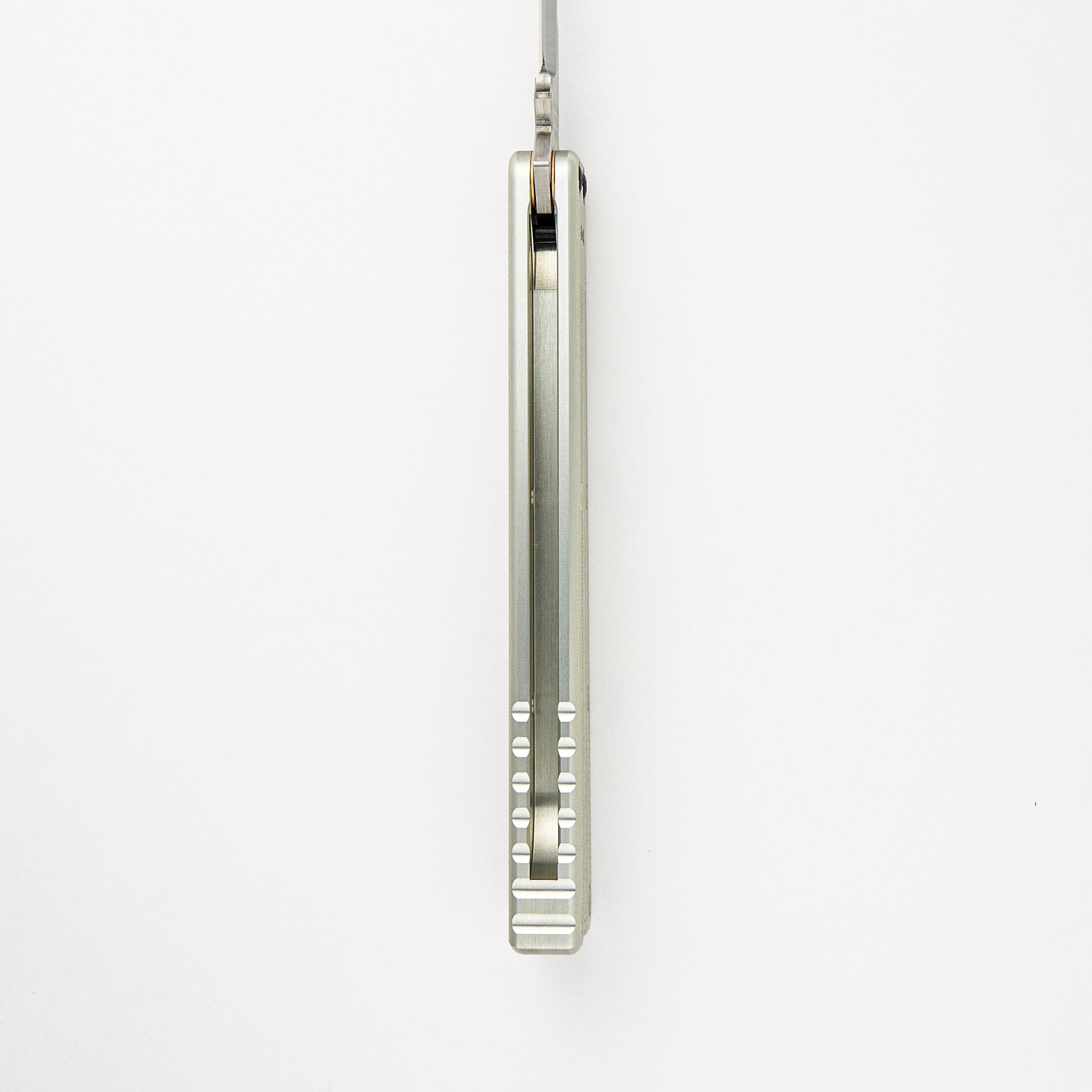 Krake Raken - Satin Tanto Blade - Silver Aluminum Handle - V3