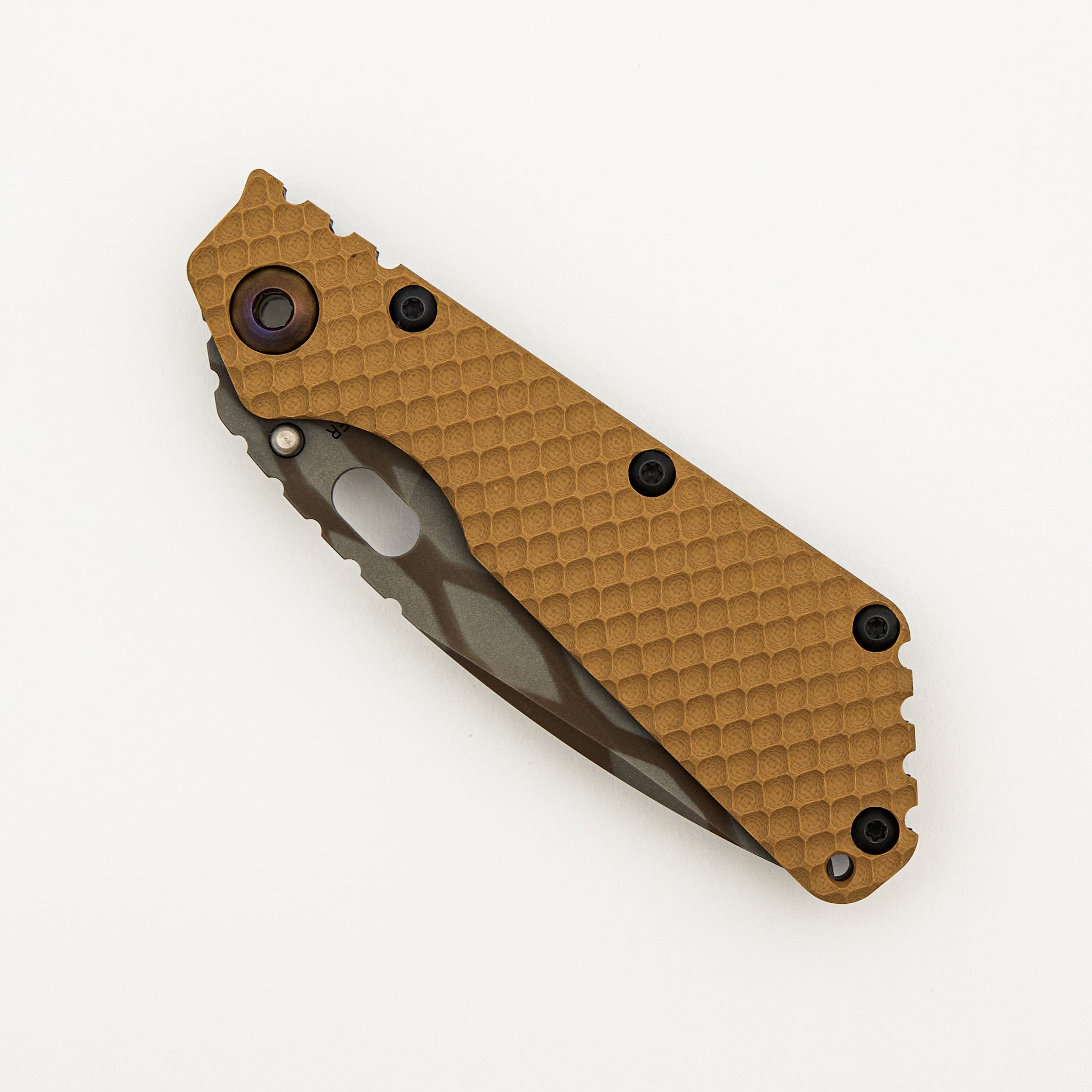 SMF DGG - Tan G10/Titanium Handle - Drop Point MagnaCut Blade