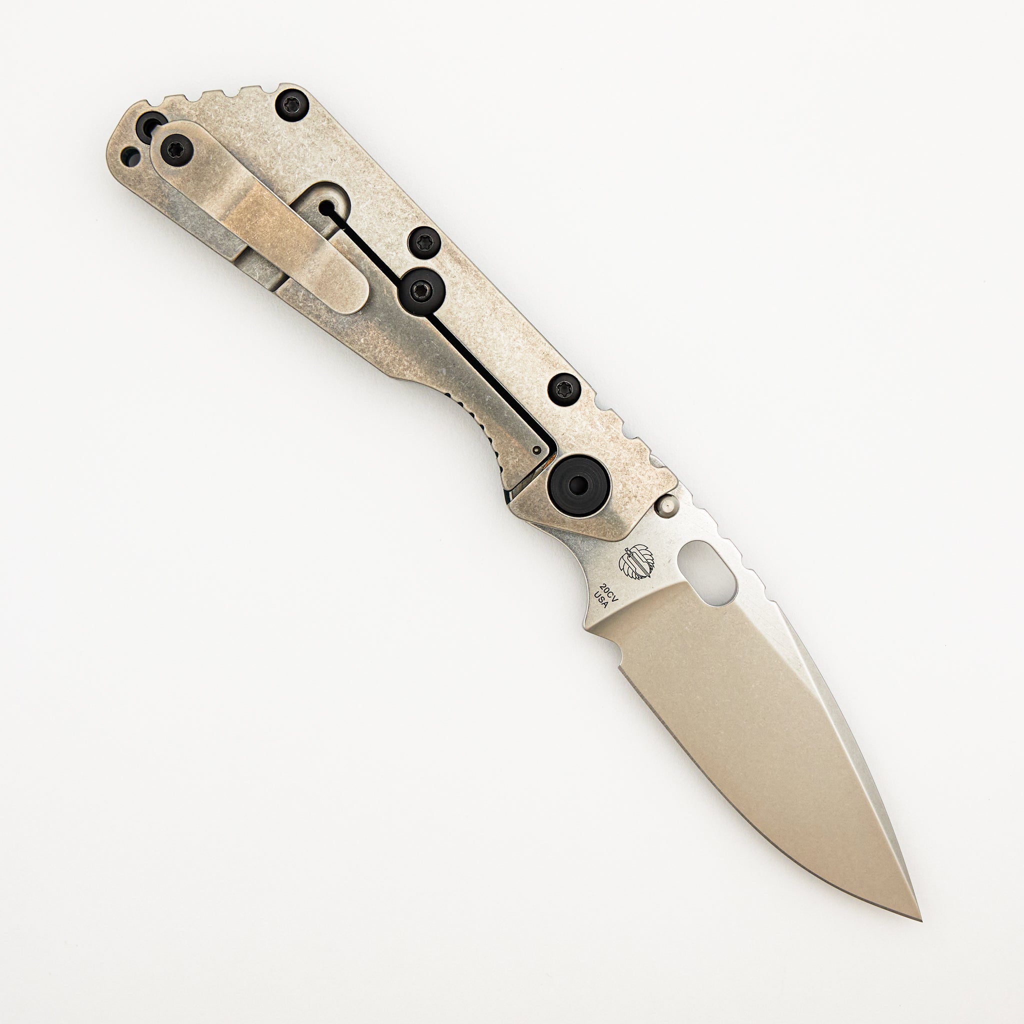 SMF - Green G10/Titanium Handle - Drop Point 20CV Blade