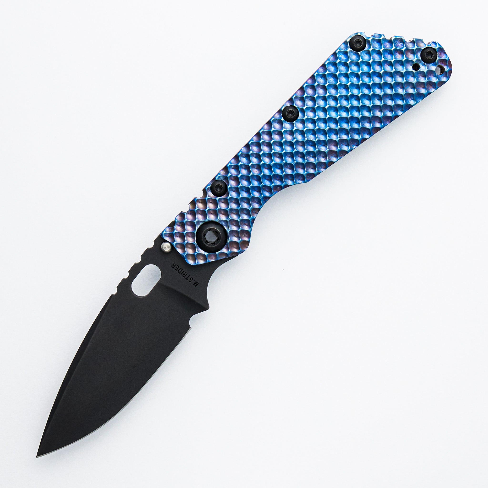 SMF DGG - Heat Colored Titanium Handle - Drop Point 20CV Blade
