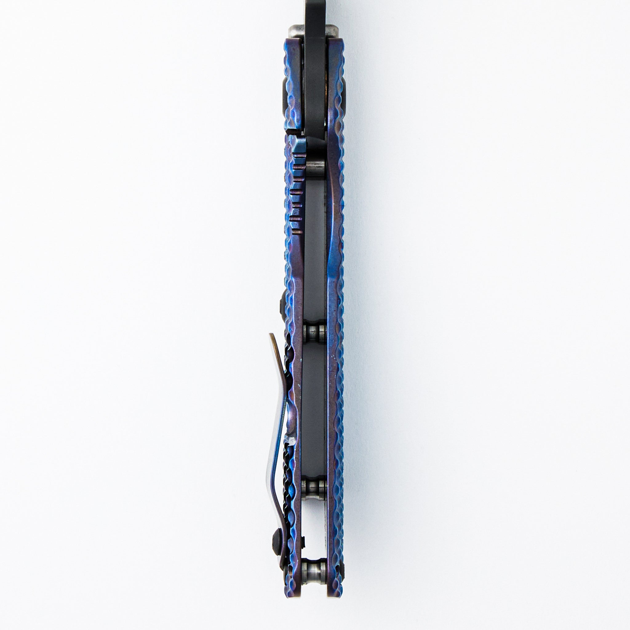 SMF DGG - Heat Colored Titanium Handle - Drop Point 20CV Blade