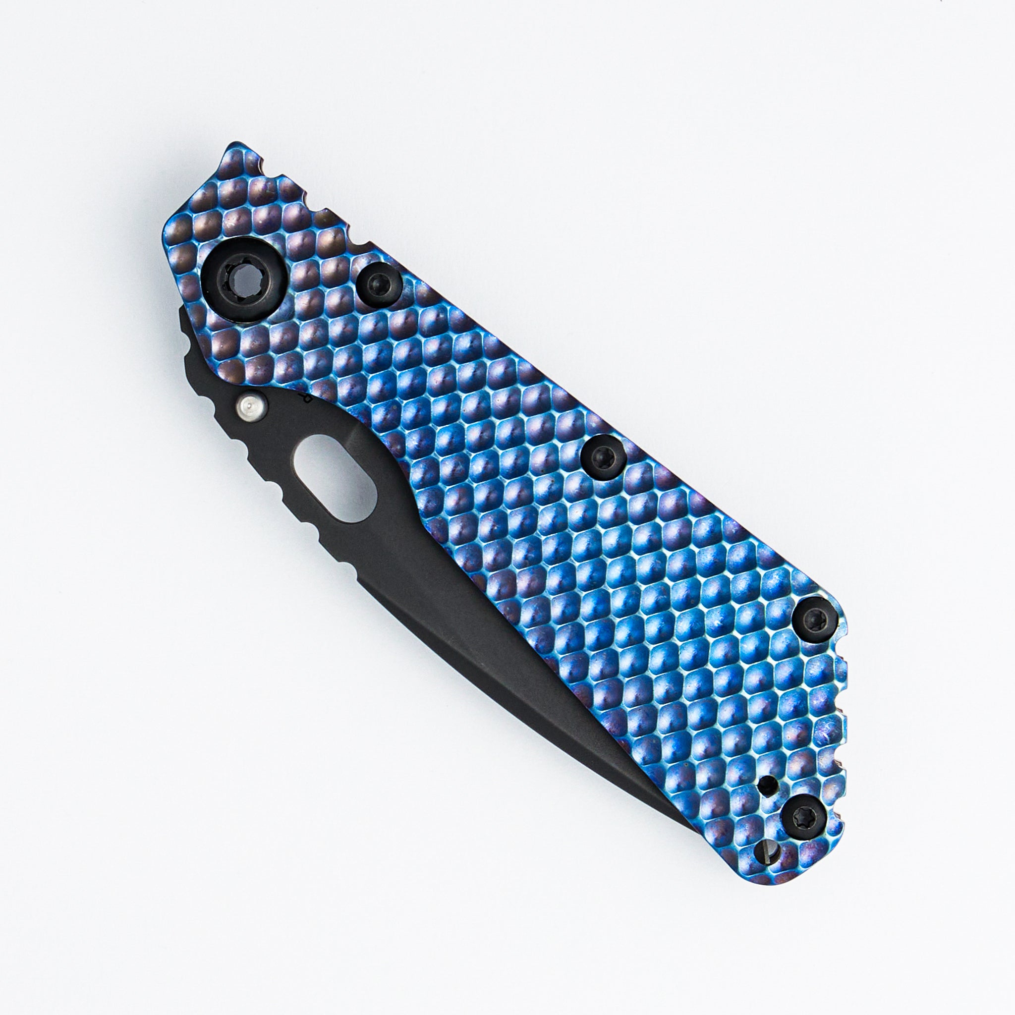 SMF DGG - Heat Colored Titanium Handle - Drop Point 20CV Blade