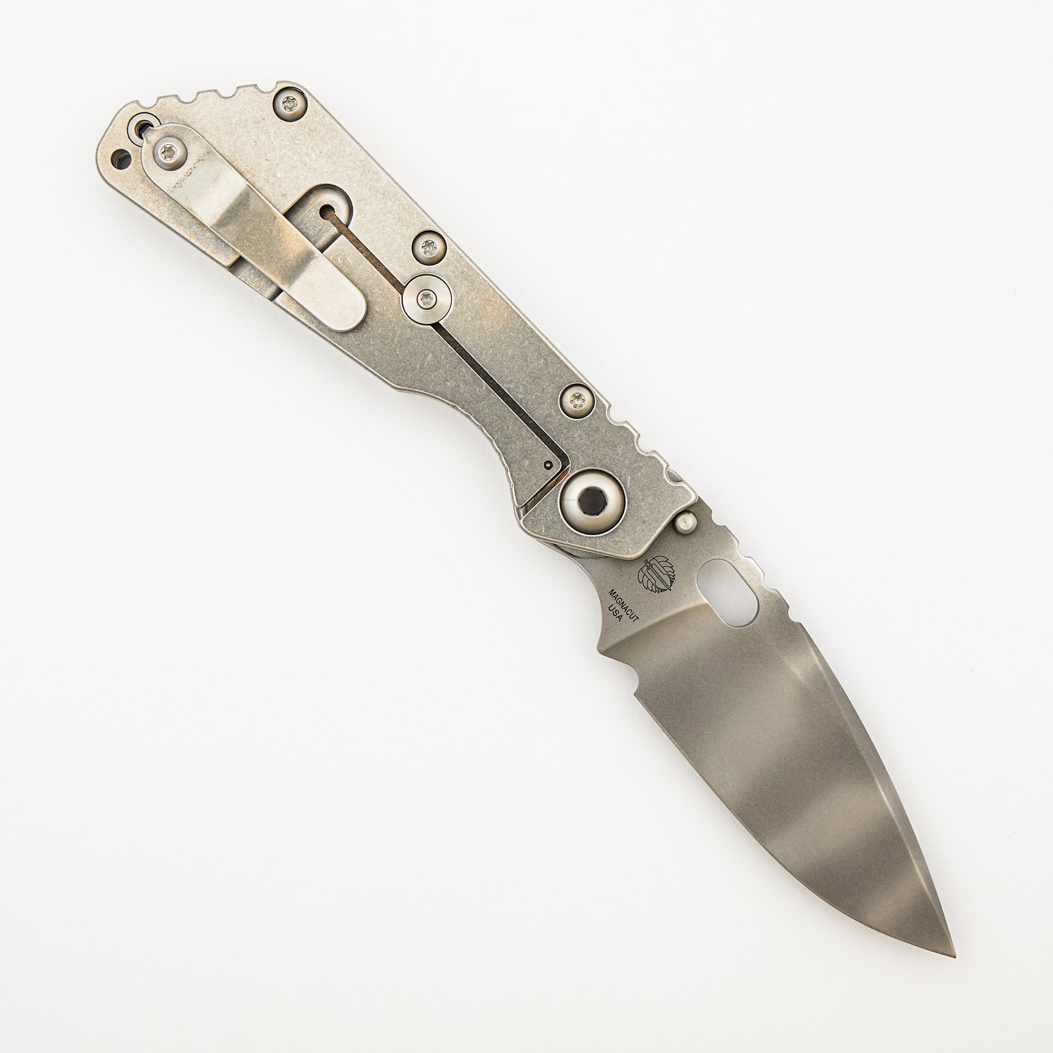 SMF - Titanium Handle - Drop Point MagnaCut Blade