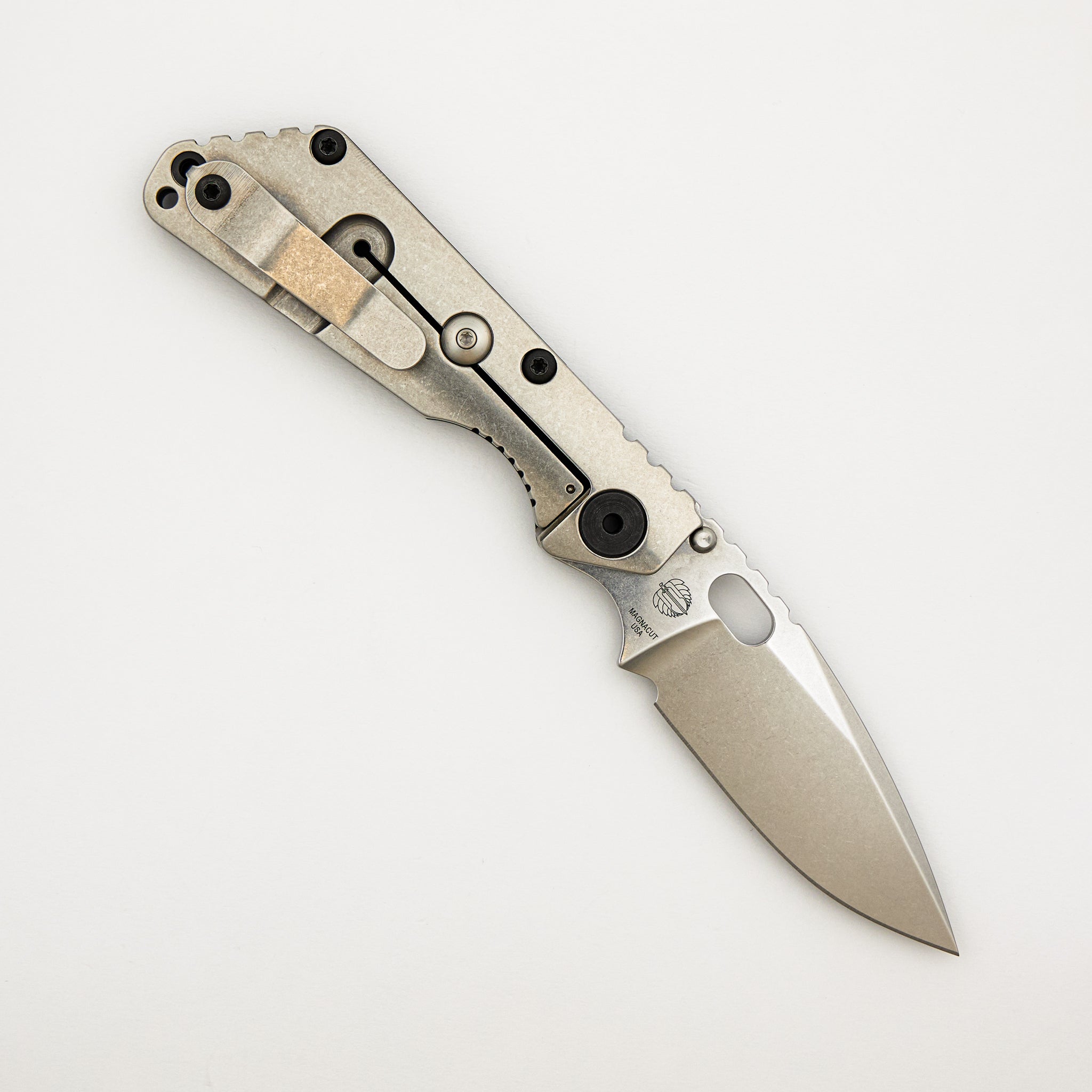 SNG CC - Titanium/Black G10 Handle - Drop Point MagnaCut Blade
