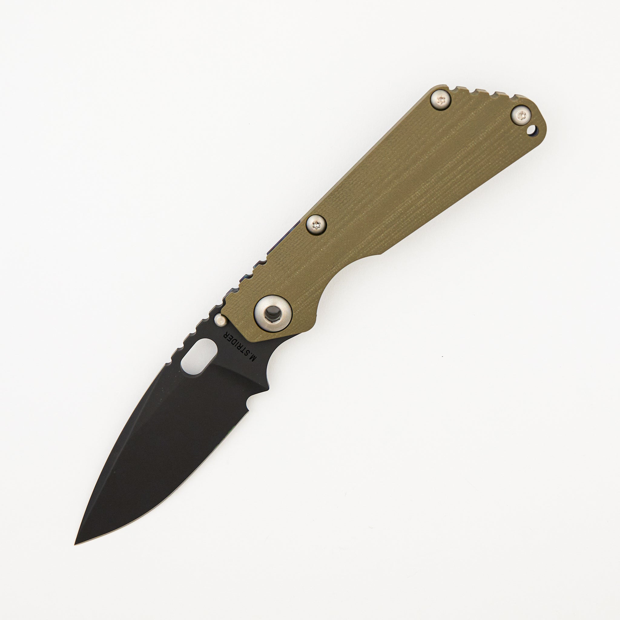 SNG CC - Drop Point PD#1 Blade - Titanium/OD Green G10 Handle