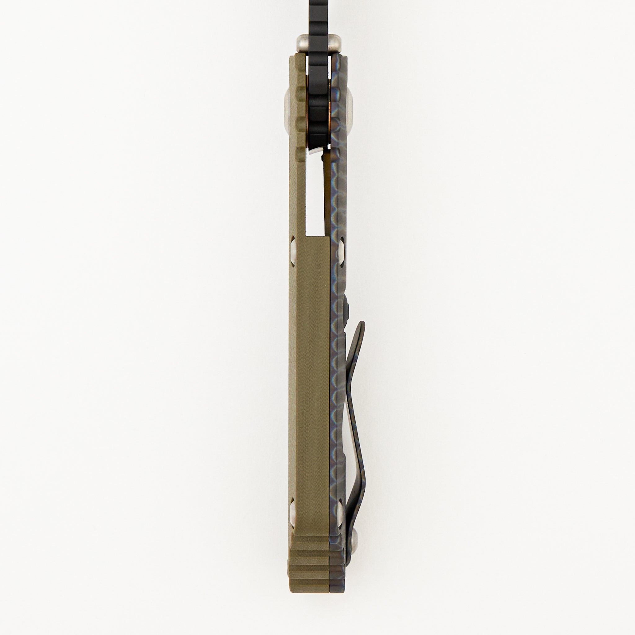 SNG CC - Drop Point PD#1 Blade - Titanium/OD Green G10 Handle