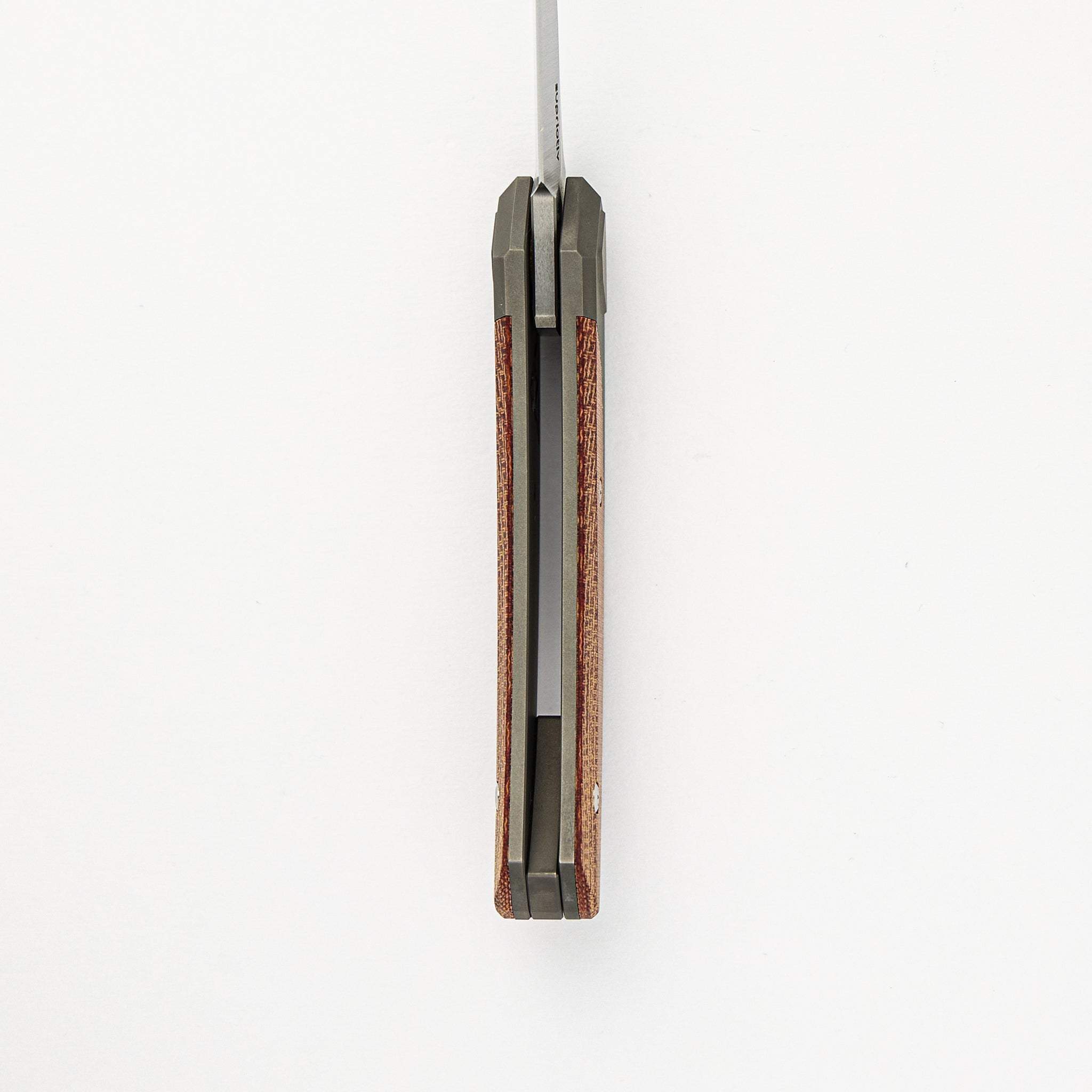 Piranha - Titanium Dark Blast/Orange Micarta - M4/Belt Satin