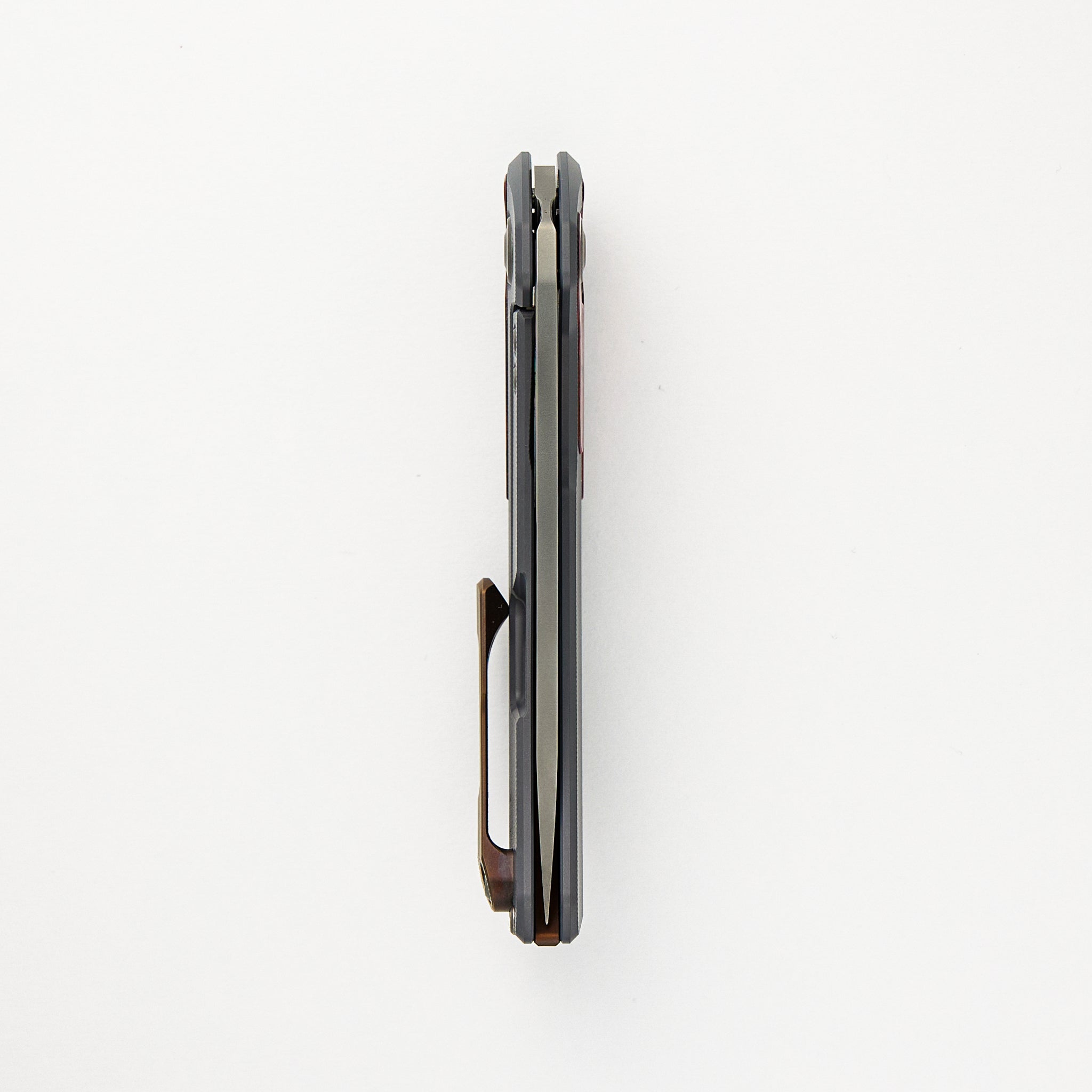 Archer - Titanium/Flamed Copper Textured Handle - MagnaCut Blade