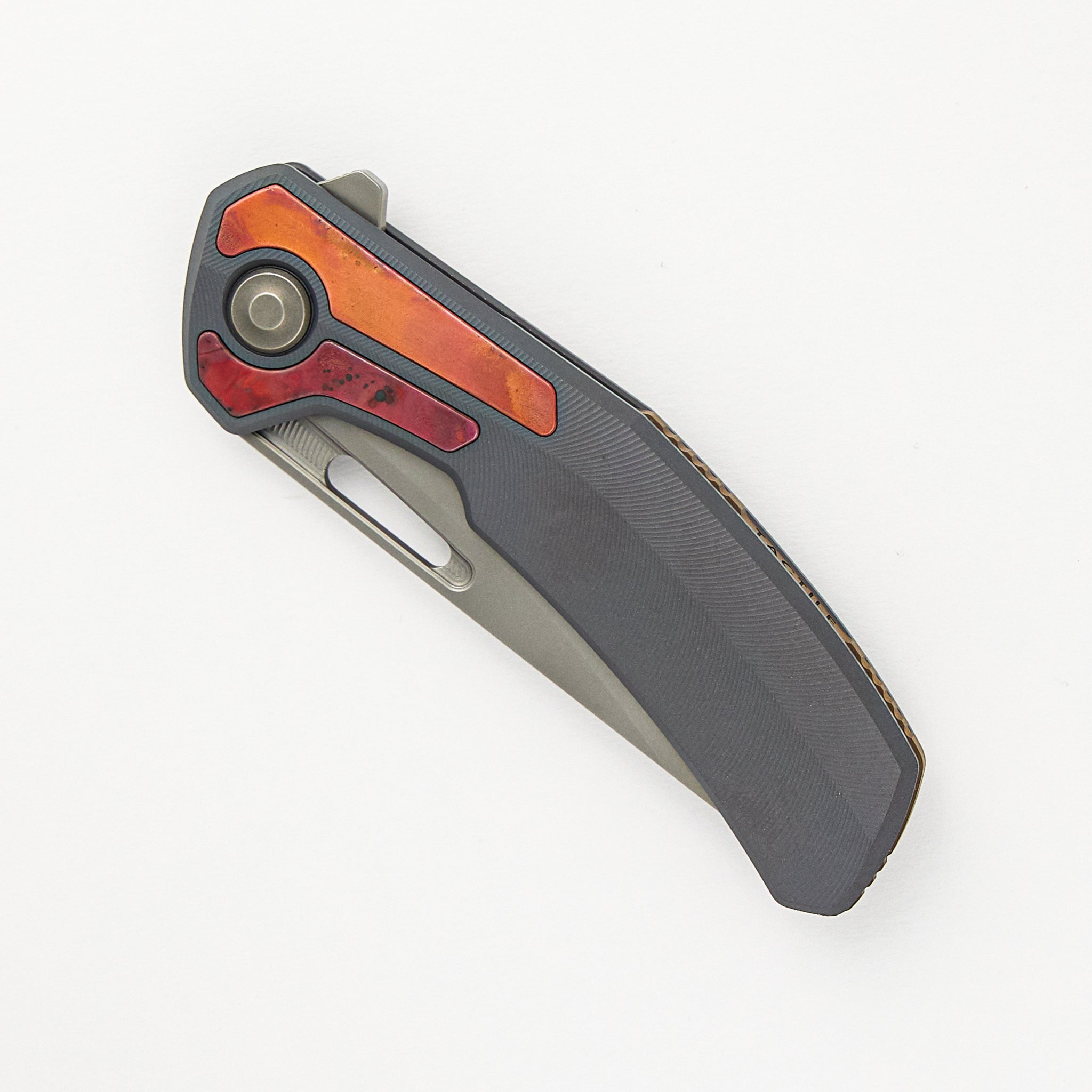 Archer - Titanium/Flamed Copper Textured Handle - MagnaCut Blade