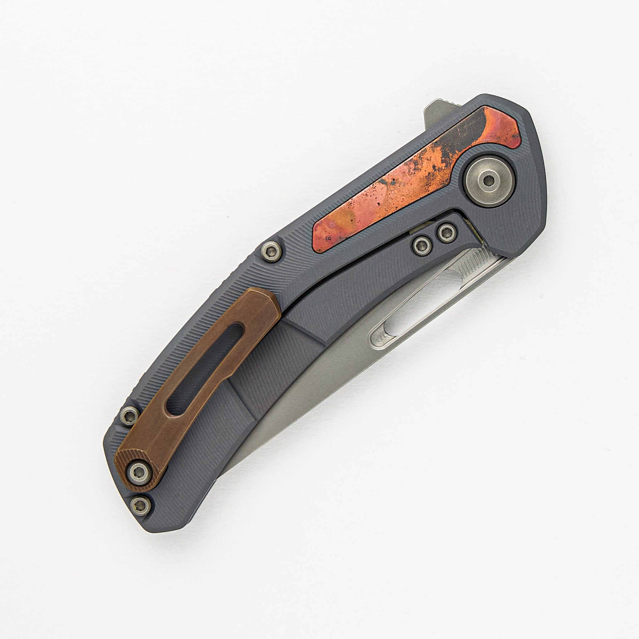 Archer - Titanium/Flamed Copper Textured Handle - MagnaCut Blade