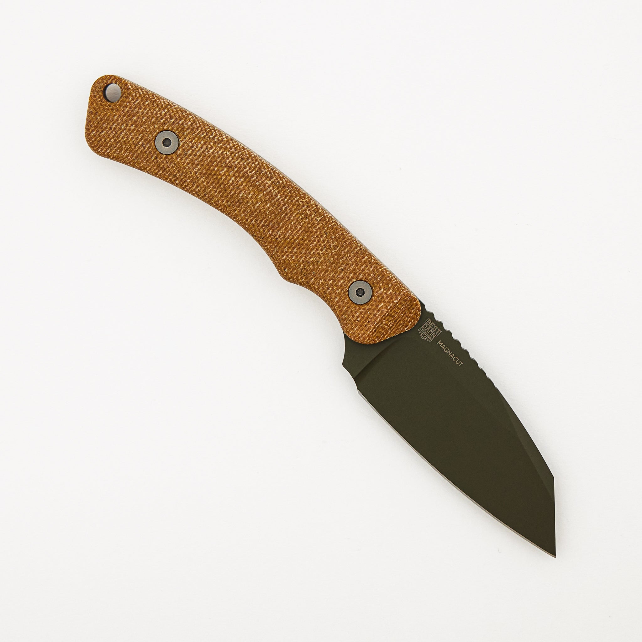 Redhawk - Green MagnaCut Blade - Natural Micarta Handle