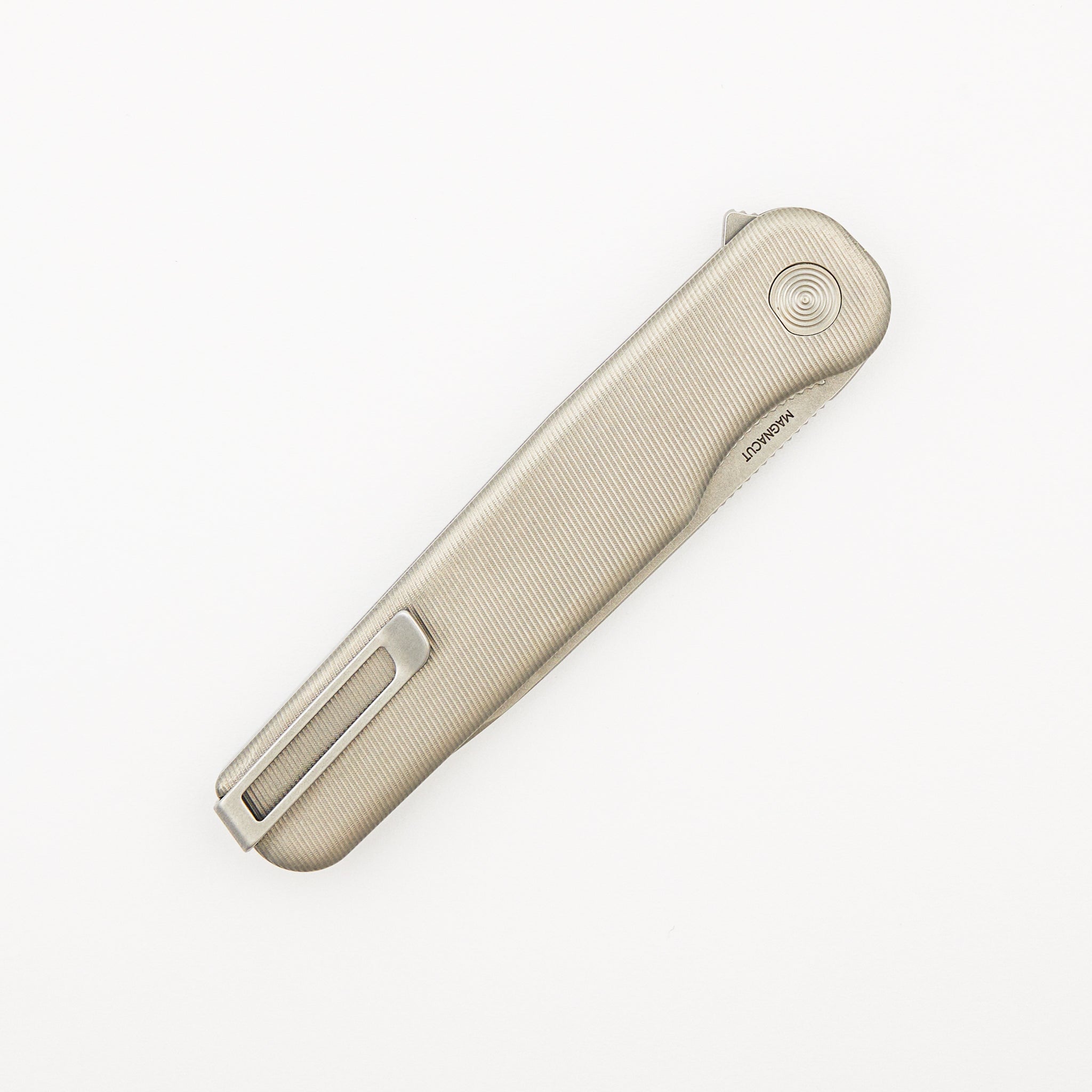 Rockwall Flipper - MagnaCut Blade - Titanium Handle - Silver Hardware