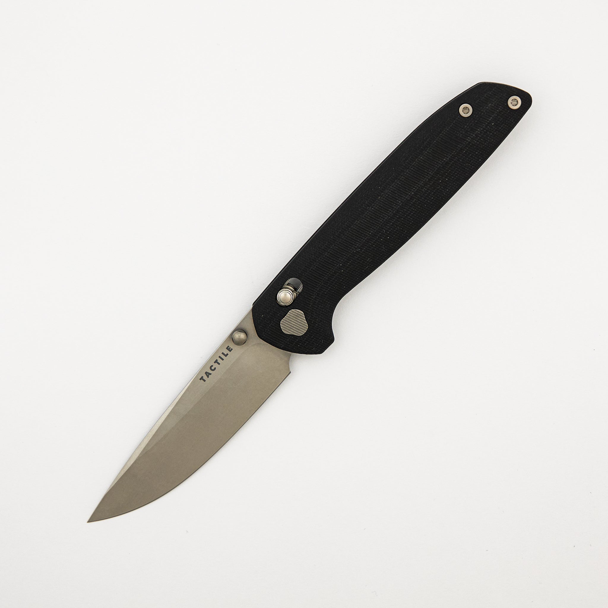 Maverick – Stonewash MagnaCut Blade – Black G10 Handle