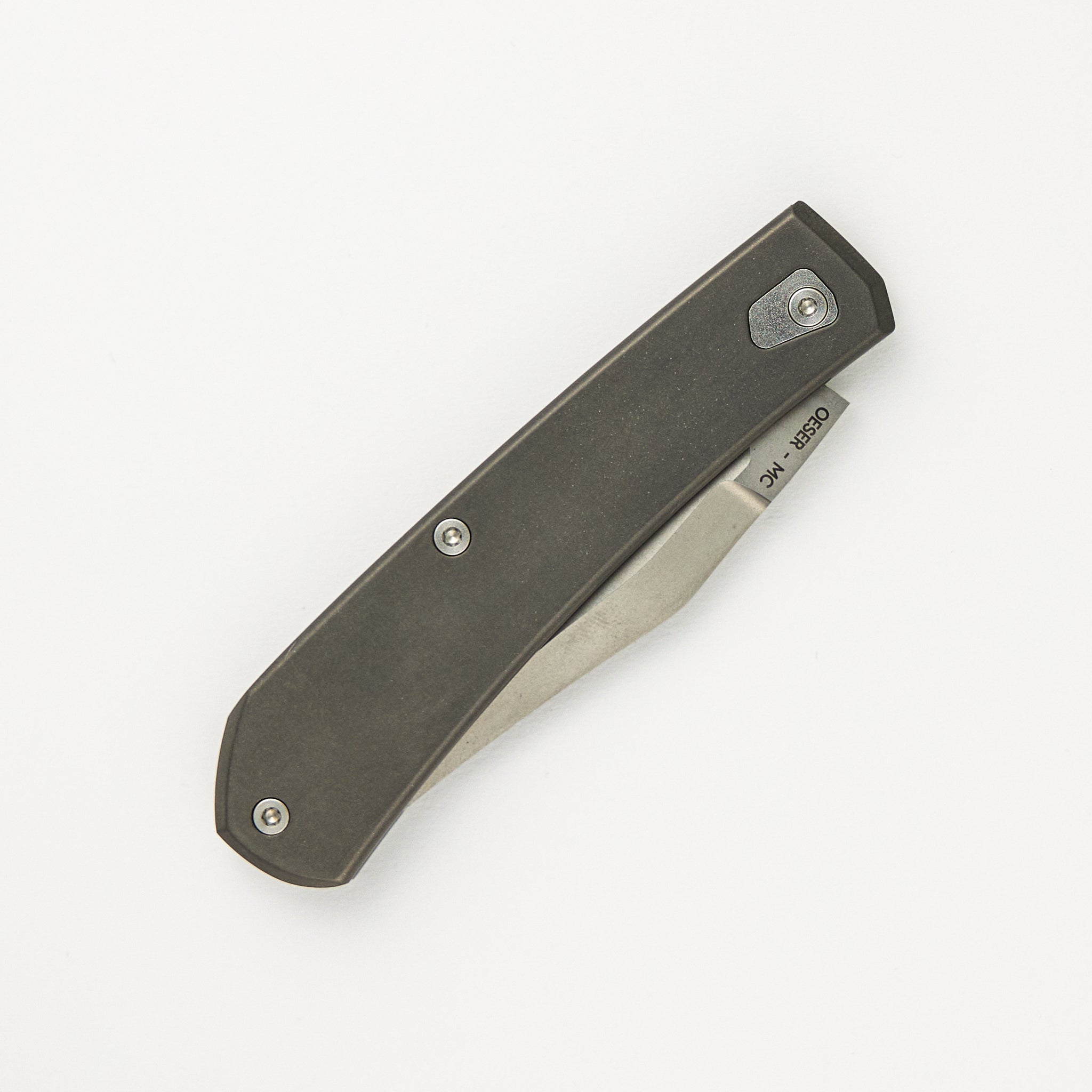 Ranger - MagnaCut Blade - Titanium Handle - Stonewash (Jared Oeser Design)