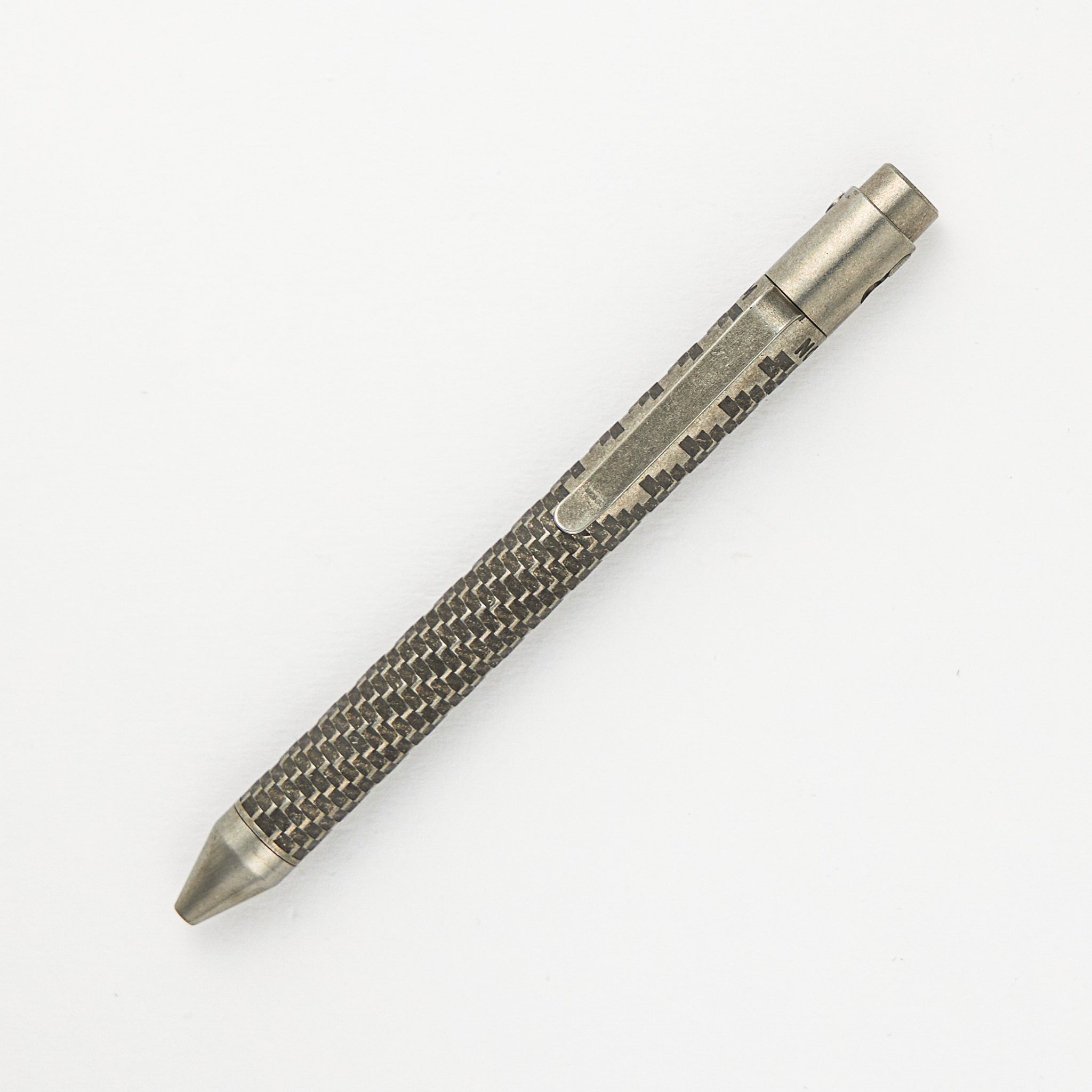 TiButton - Titanium Parker Full Digital RH SL Blasted Tumbled Pen