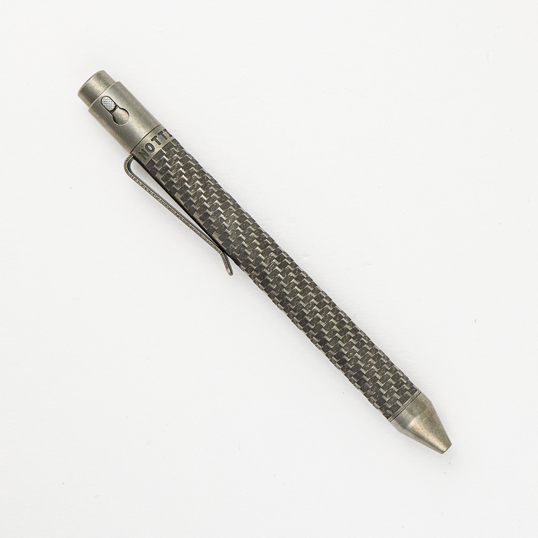 TiButton - Titanium Parker Full Digital RH SL Blasted Tumbled Pen