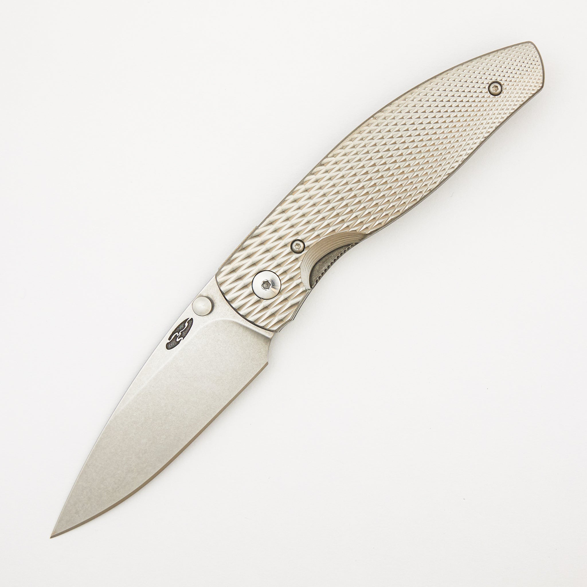Atom Linerlock - Titanium Lizard Skin Handle - MagnaCut Blade