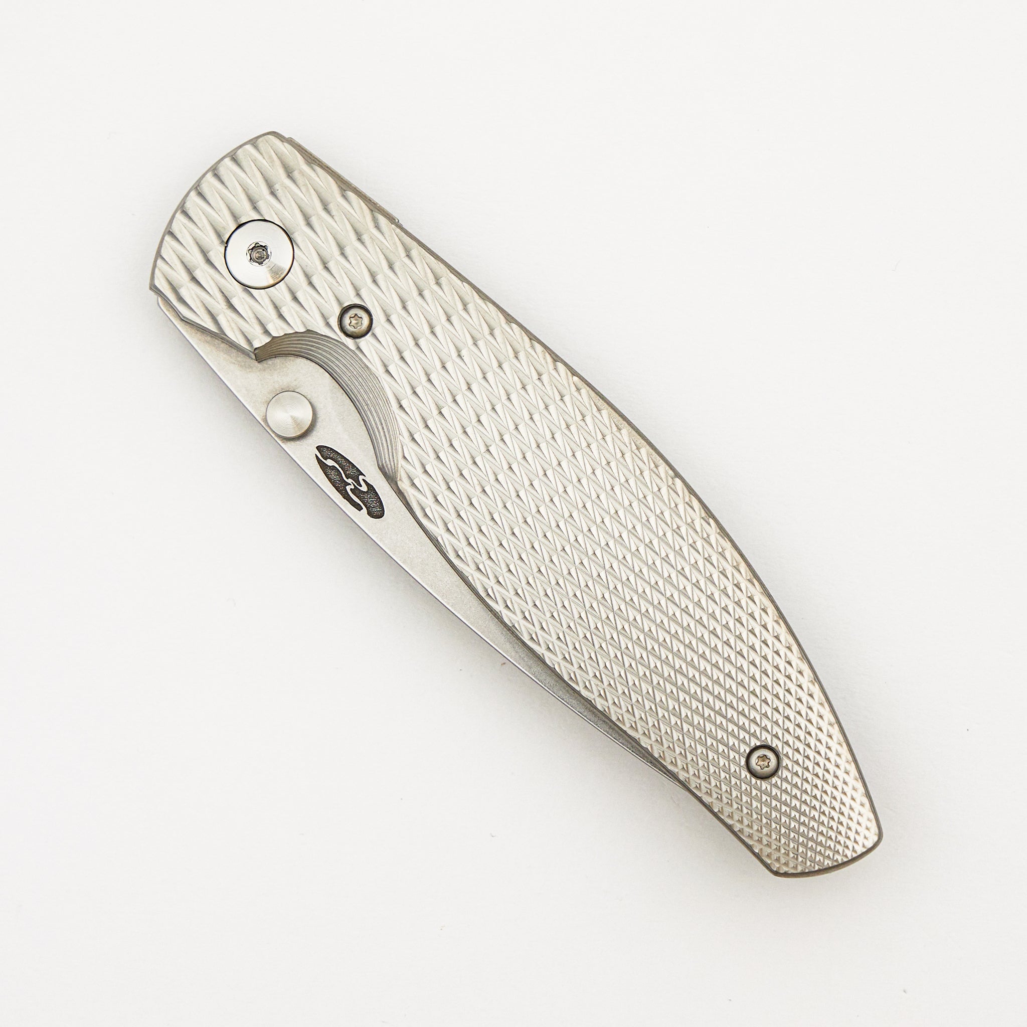 Atom Linerlock - Titanium Lizard Skin Handle - MagnaCut Blade