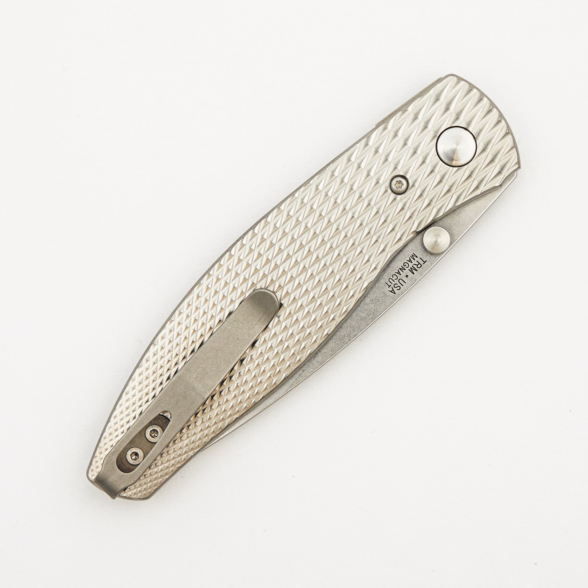 Atom Linerlock - Titanium Lizard Skin Handle - MagnaCut Blade