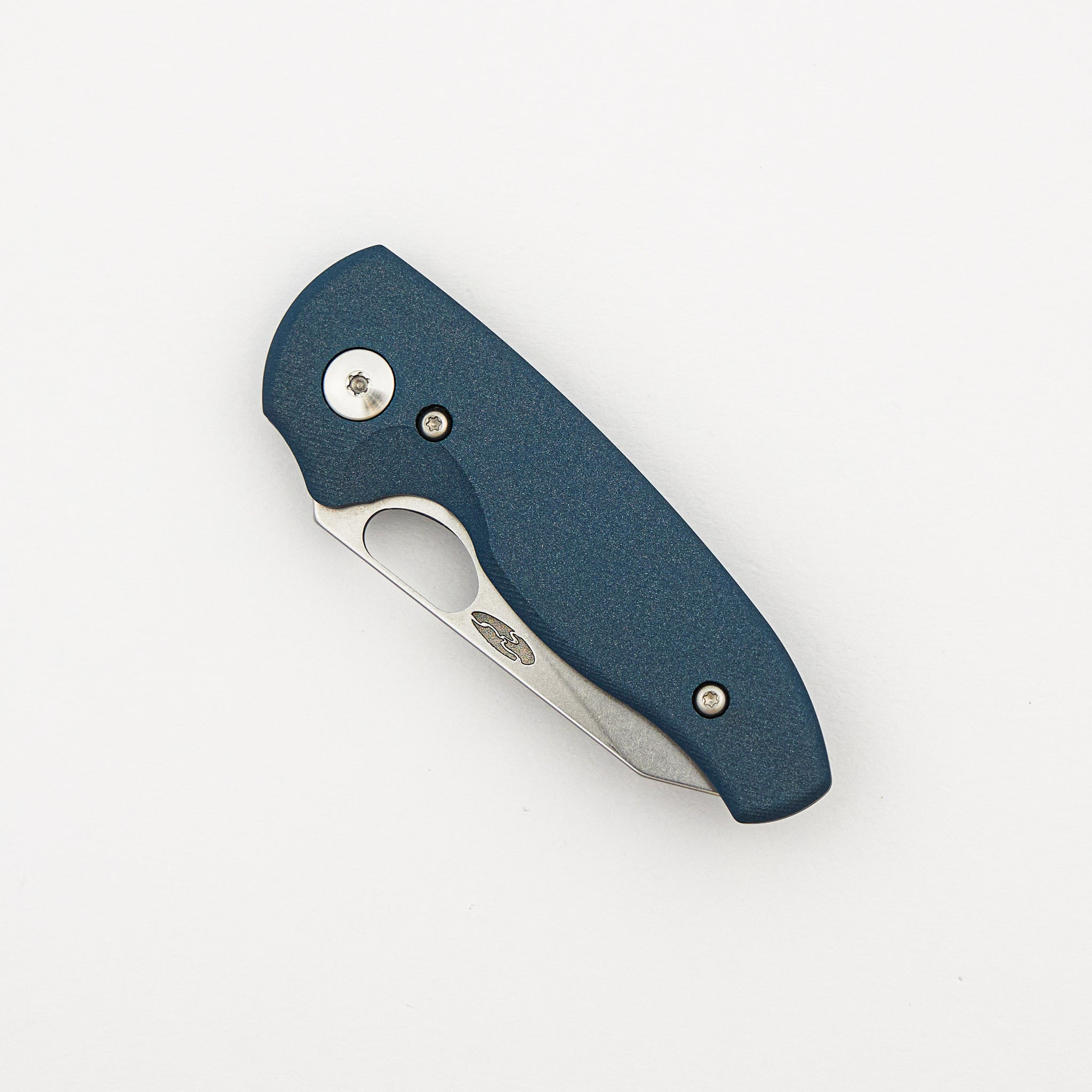 Holier Nerd Linerlock - Blue Cerakote Titanium 3D Handle - MagnaCut Blade