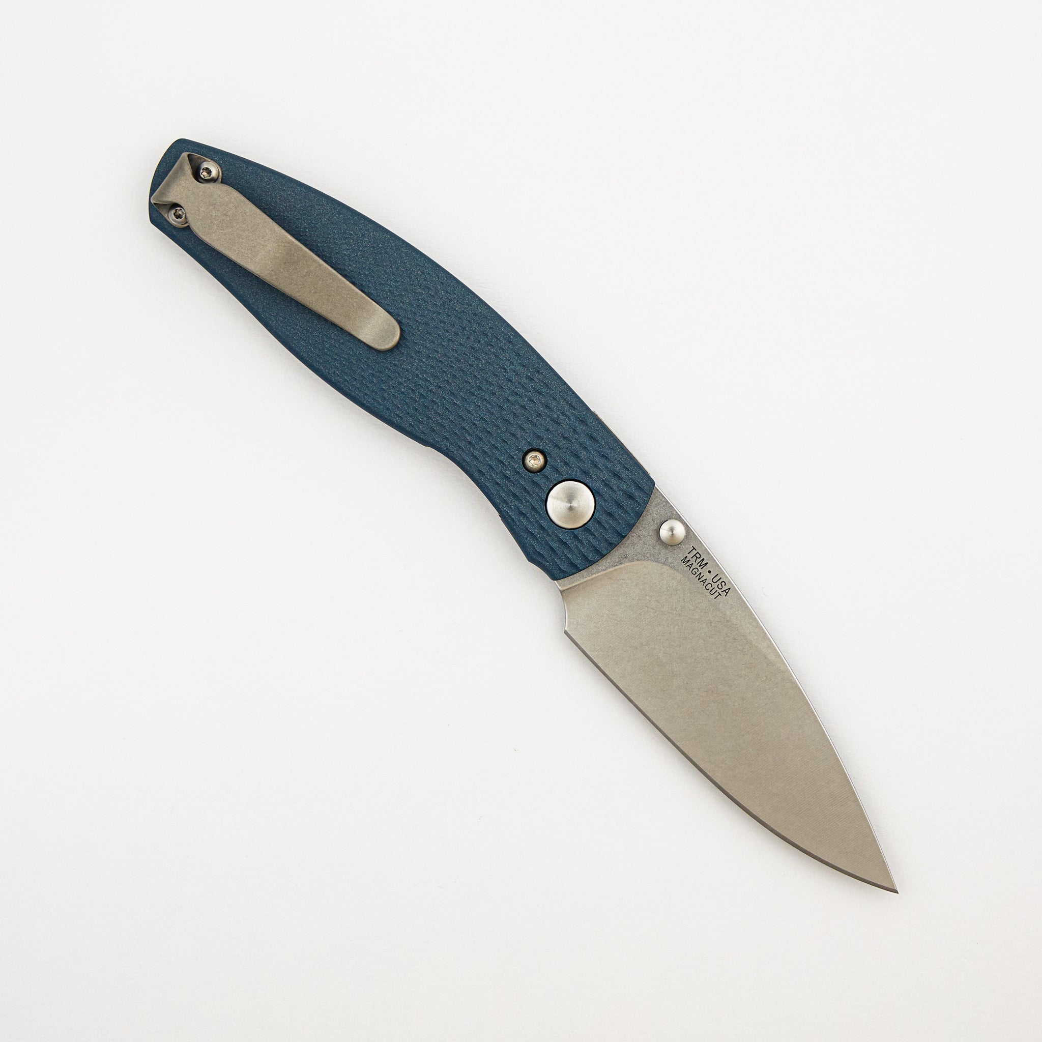 Neutron 2 Linerlock - Blue Cerakote Titanium Lizard Skin 3D Handle - MagnaCut Blade