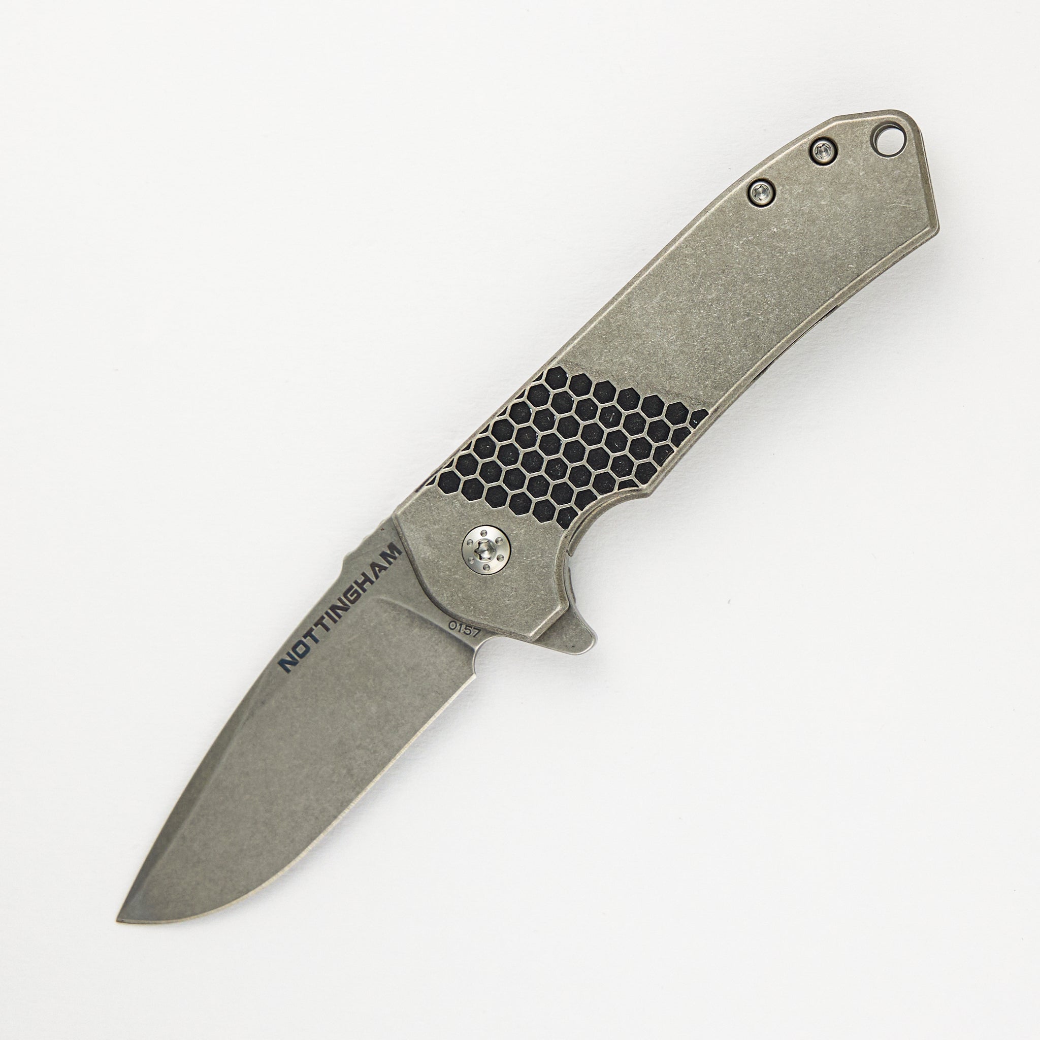 Ultra4 Folder - Titanium Handle - Honey Badger - Blackened Tumbled