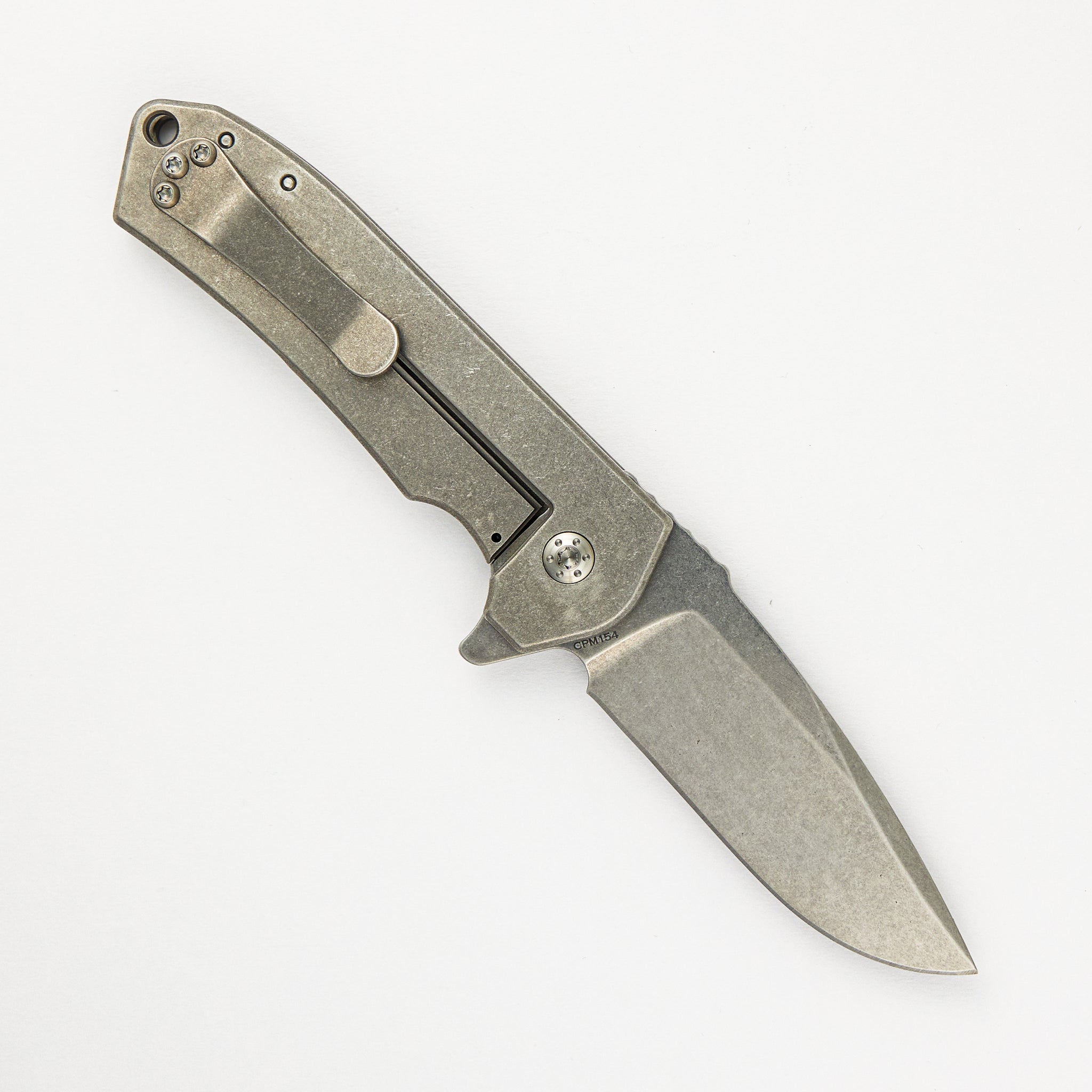 Ultra4 Folder - Titanium Handle - Honey Badger - Blackened Tumbled