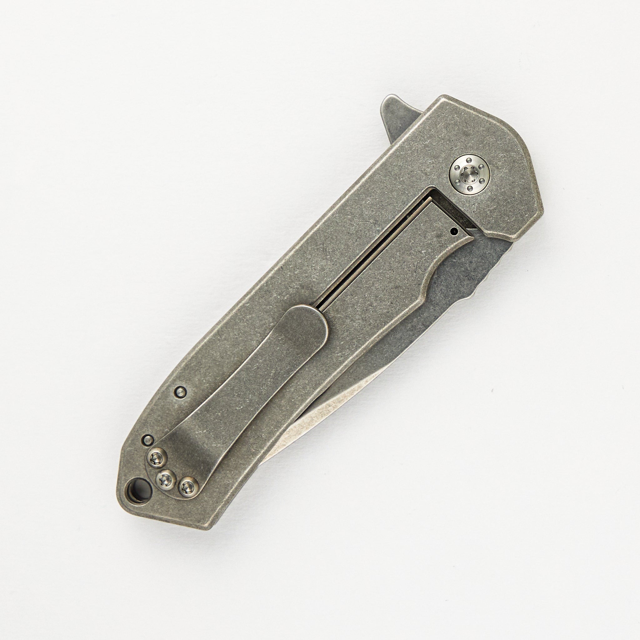 Ultra4 Folder - Titanium Handle - Honey Badger - Blackened Tumbled