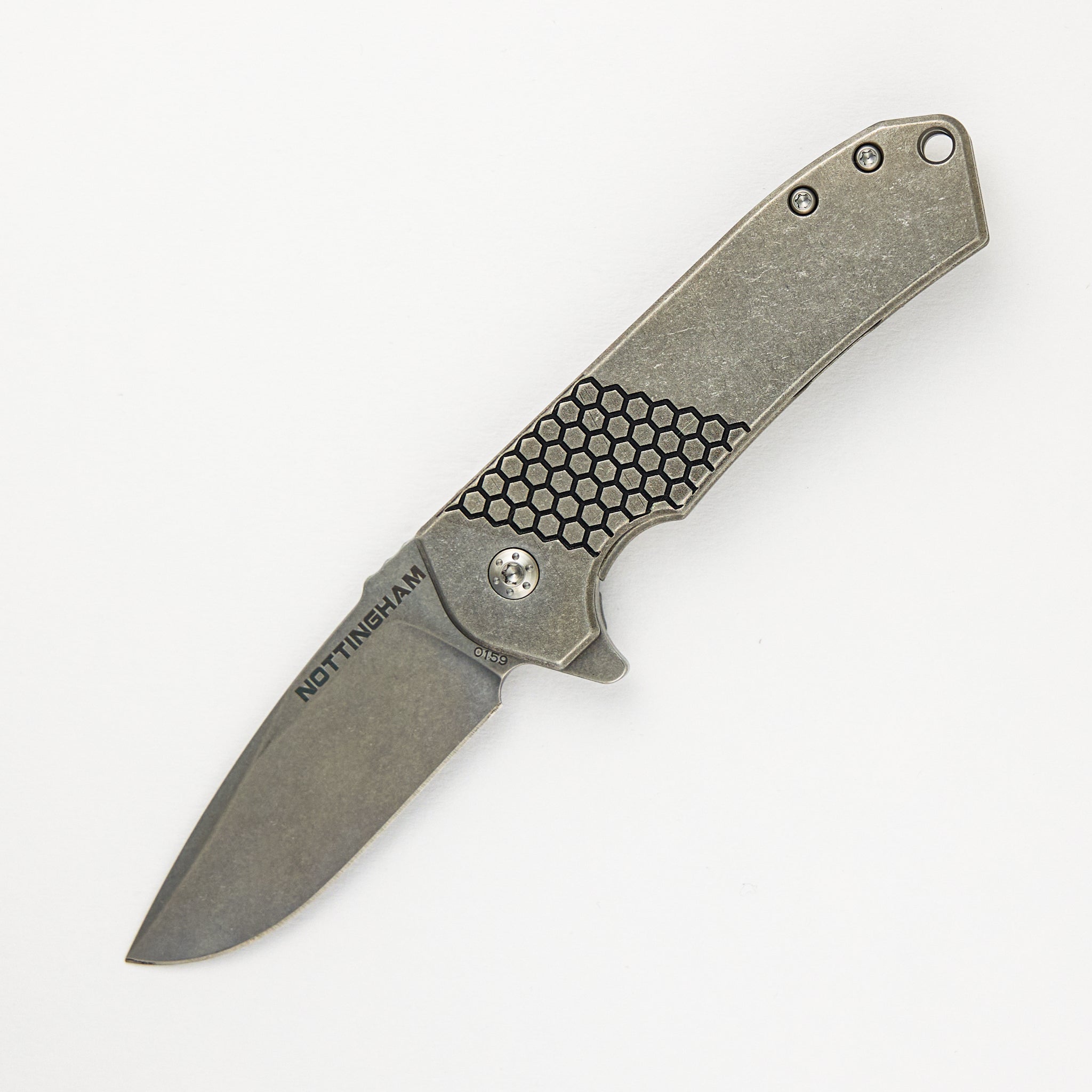 Ultra4 Folder - Titanium Handle - Honey Badger - Tumbled