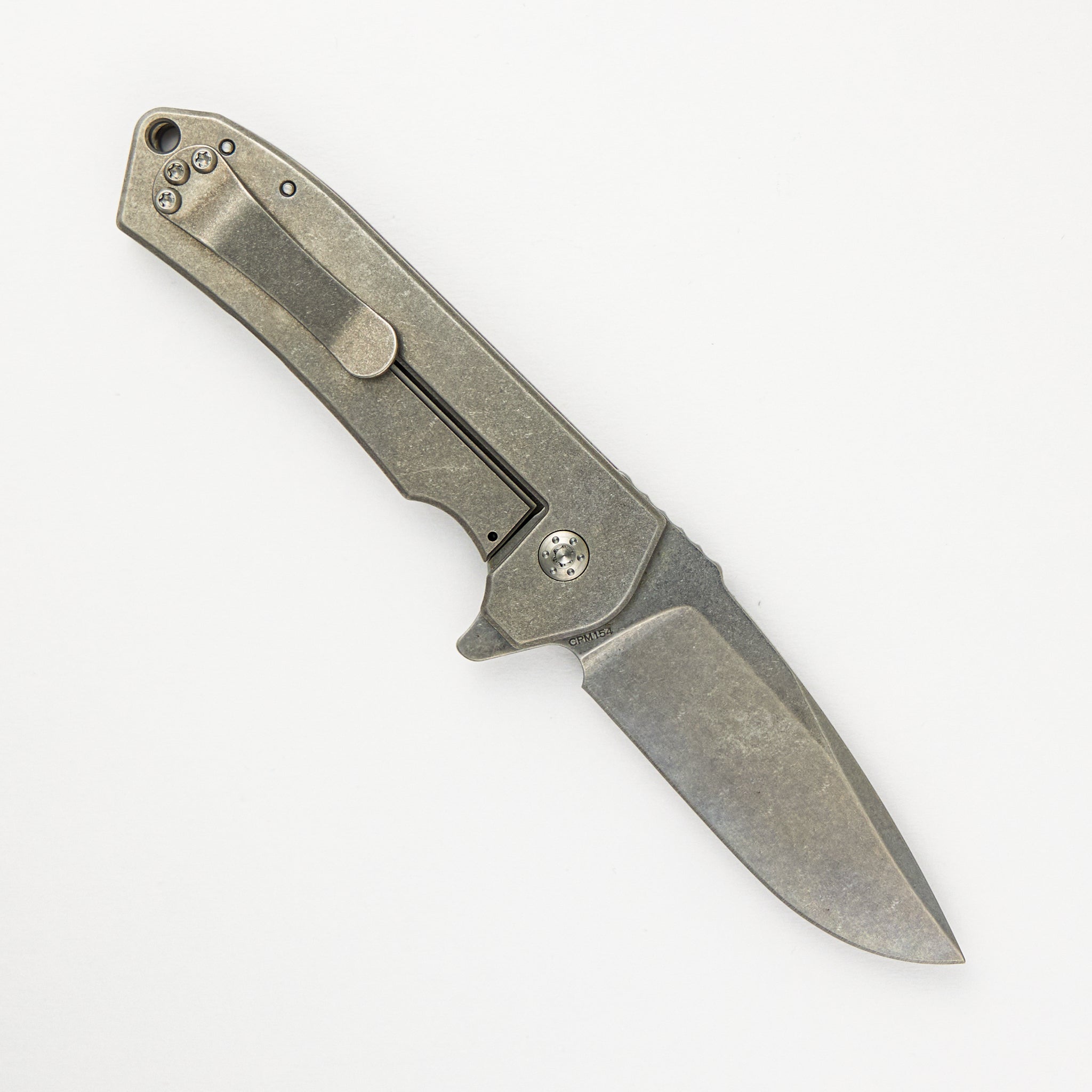 Ultra4 Folder - Titanium Handle - Honey Badger - Tumbled