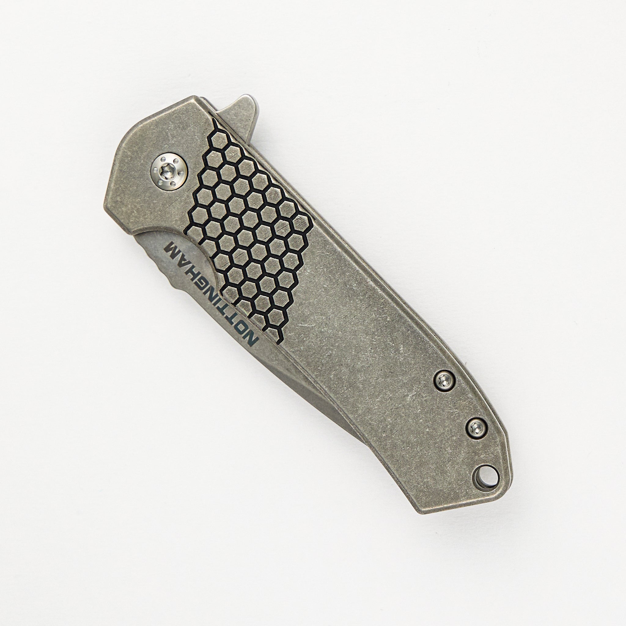 Ultra4 Folder - Titanium Handle - Honey Badger - Tumbled