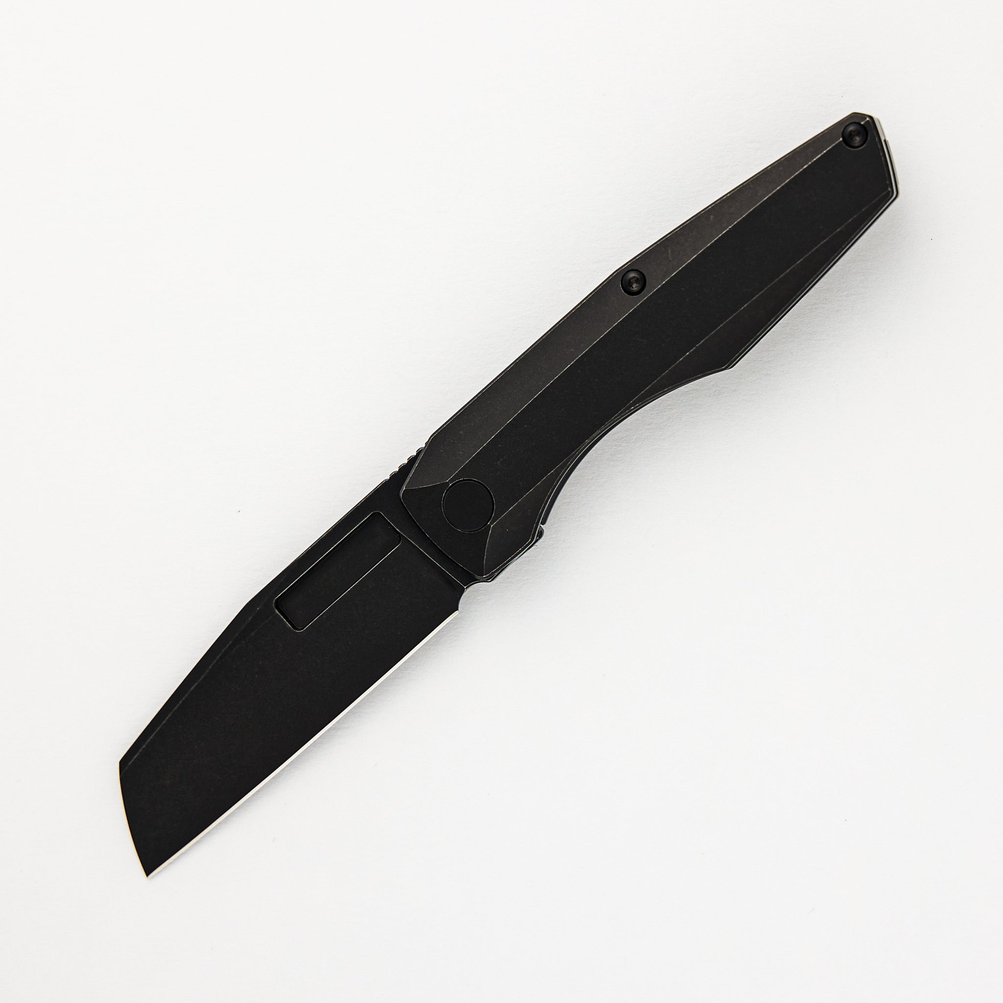 Axon Frame Lock Mini Blackwash M390 Sheepsfoot Blade Blackwash Titanium Handle