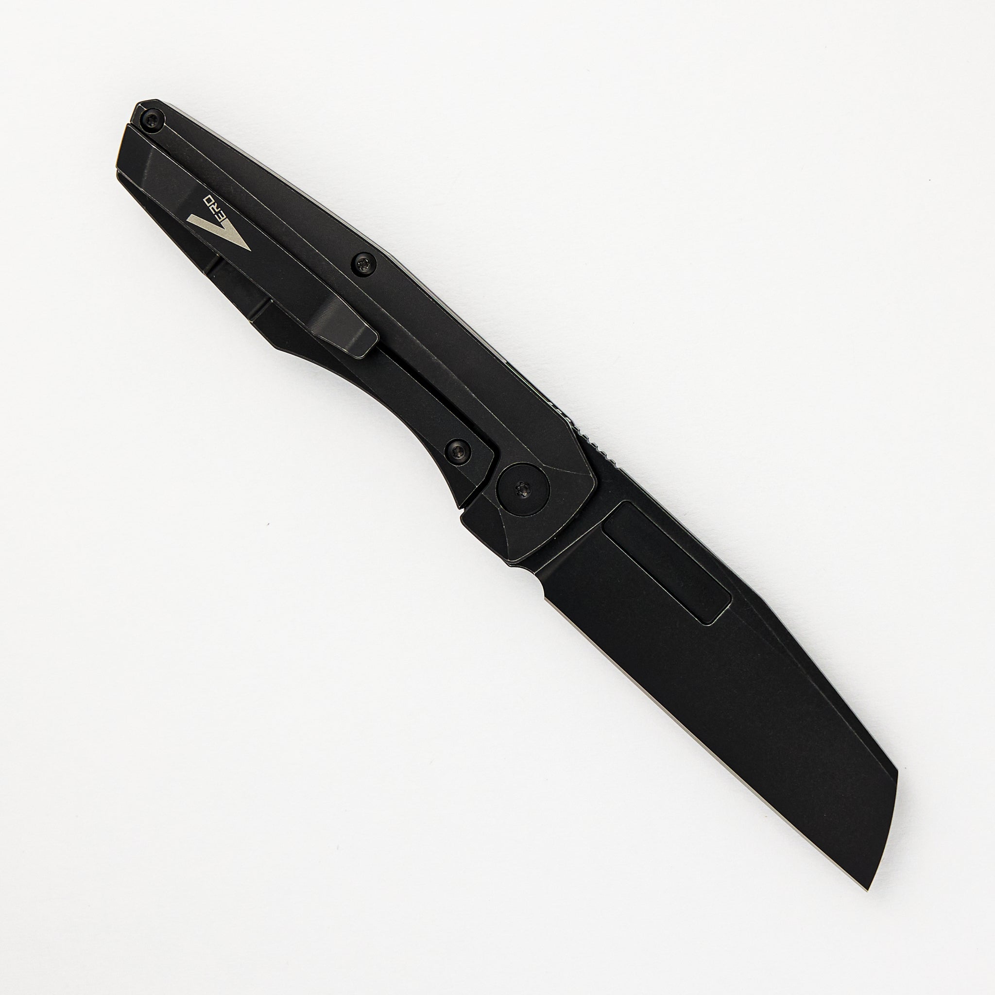 Axon Frame Lock Mini Blackwash M390 Sheepsfoot Blade Blackwash Titanium Handle