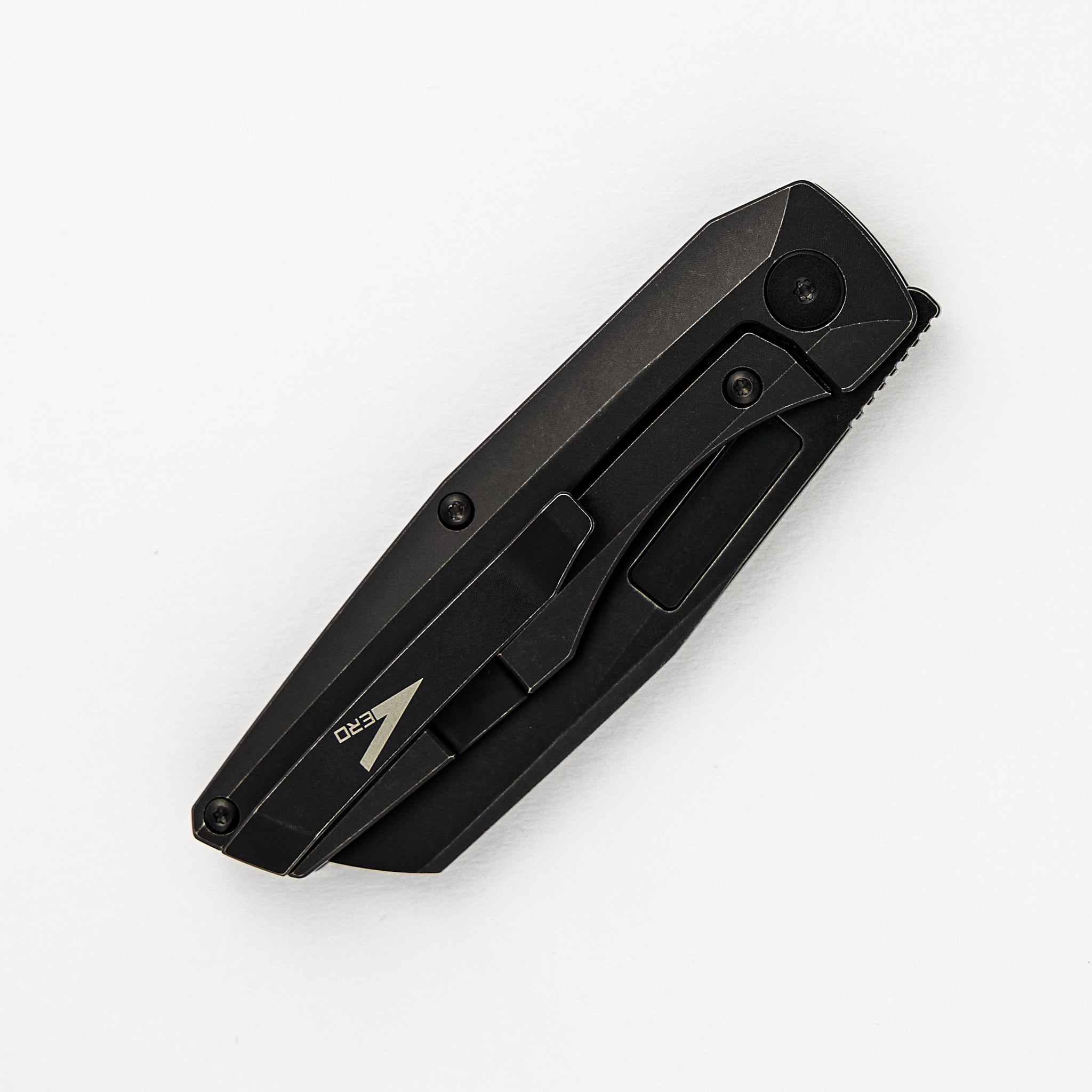 Axon Frame Lock Mini Blackwash M390 Sheepsfoot Blade Blackwash Titanium Handle
