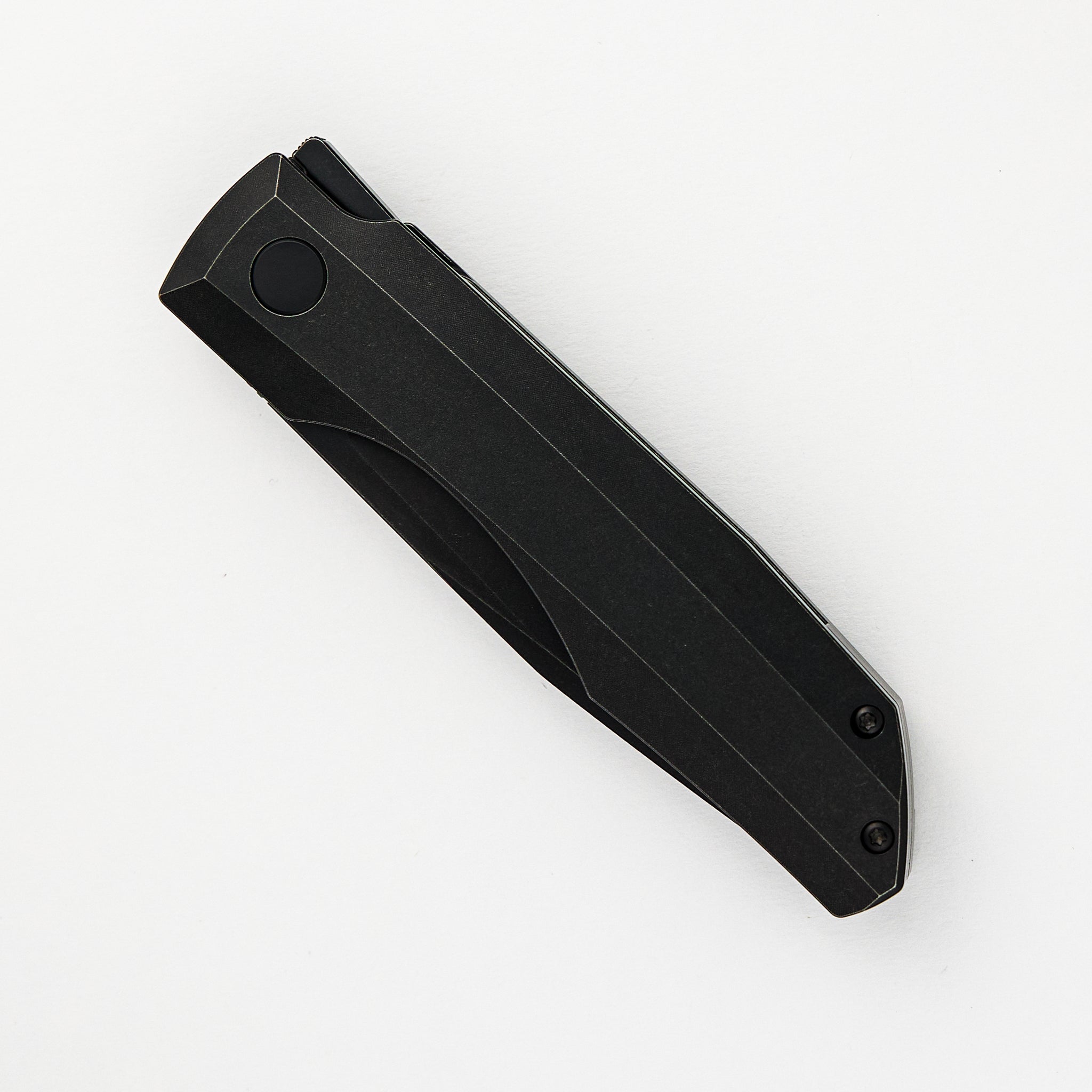 Impulse Blackwash M390 Tanto Blade Blackwash Titanium Handle Flipper