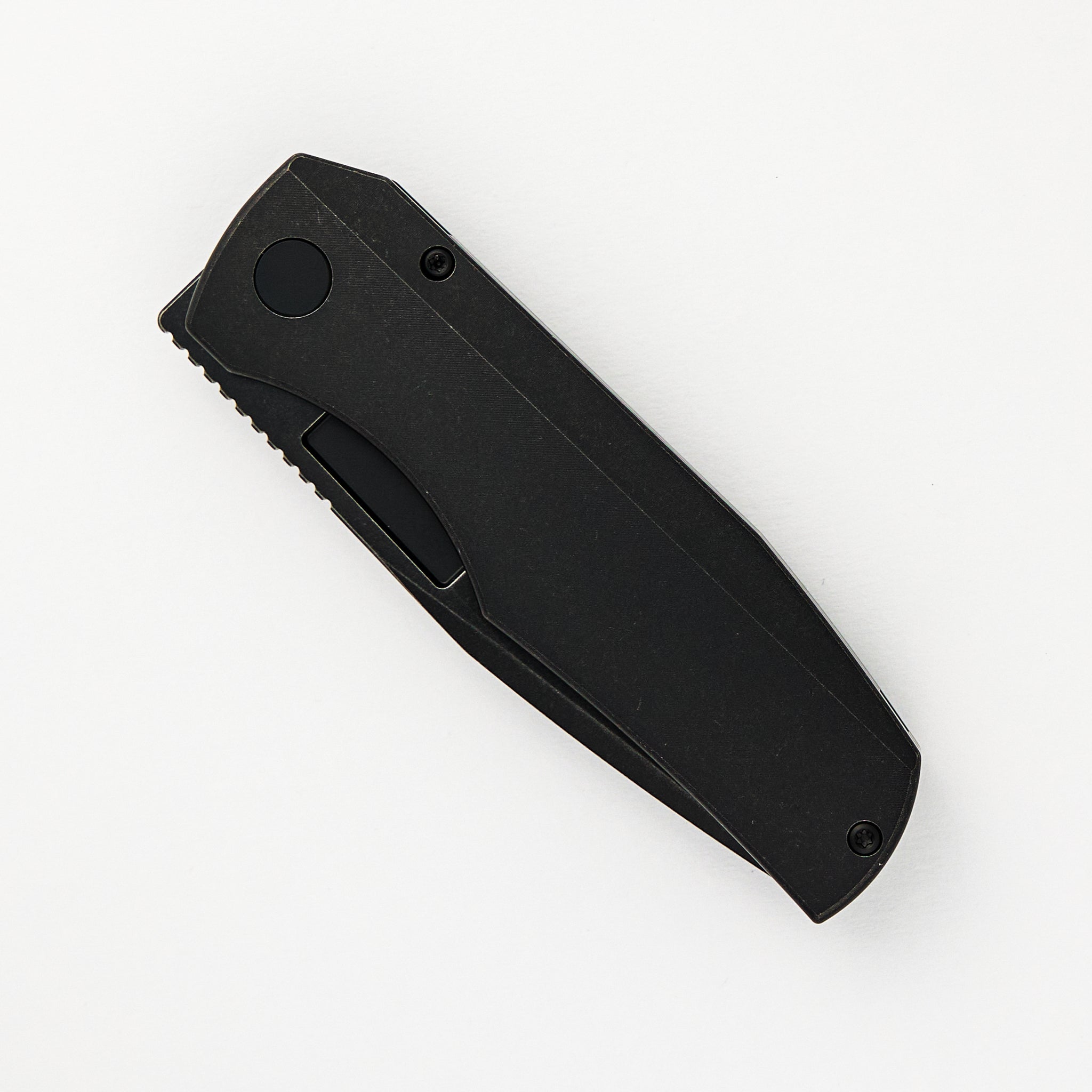 Nova Blackwash Drop Point CPM Magnacut Blade Blackwash Titanium Handle Frame Lock